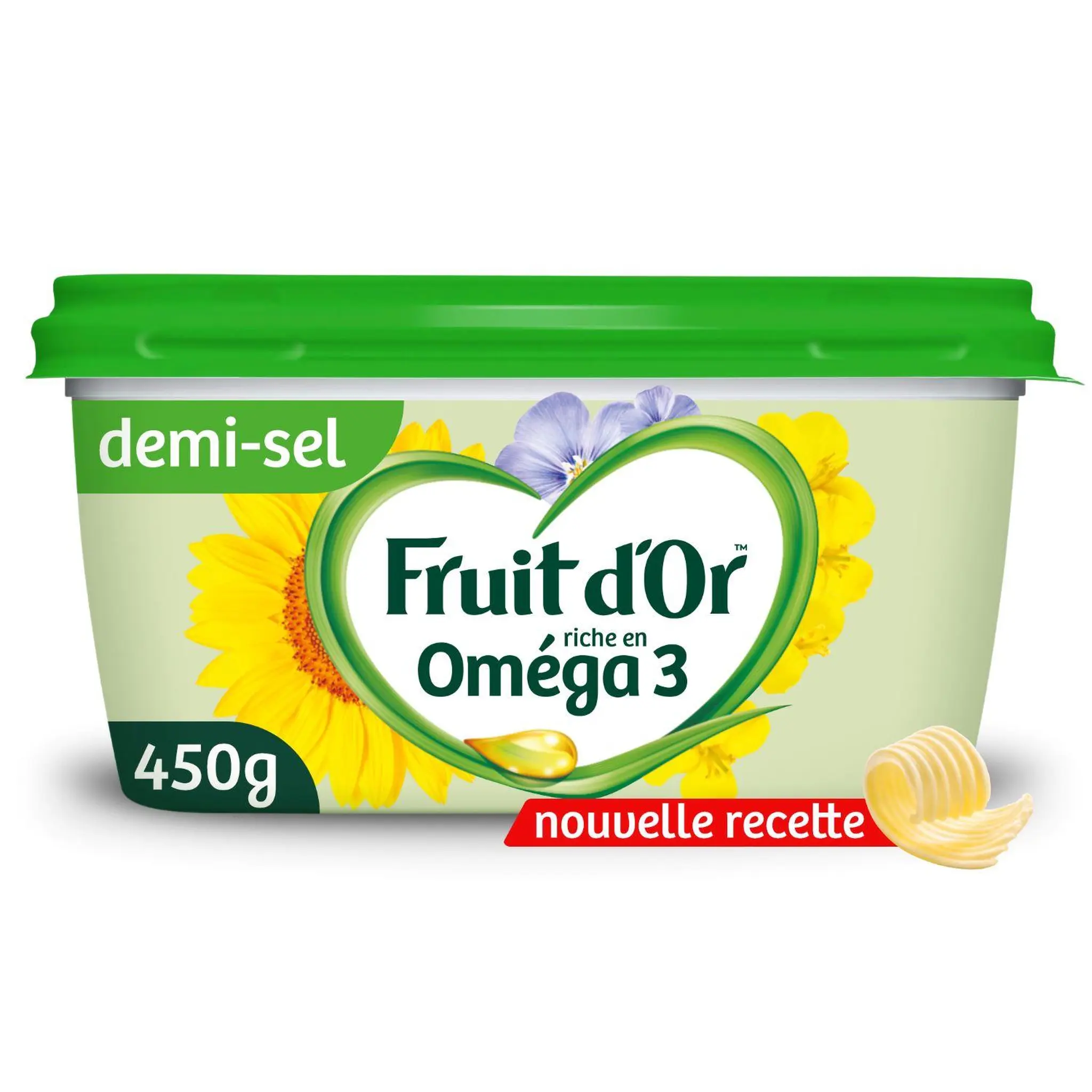 FRUIT D'OR Margarine oméga 3 demi sel sans huile de palme