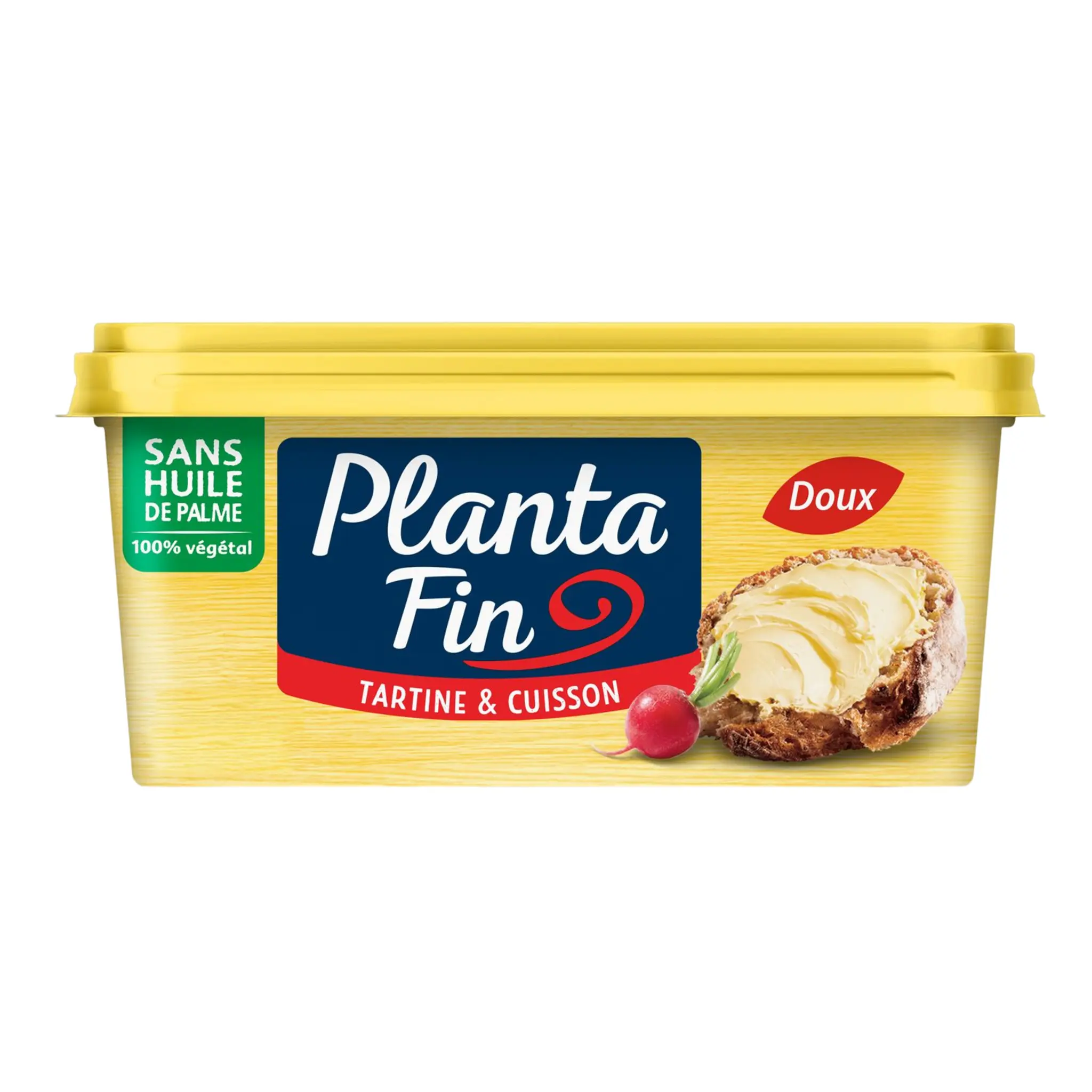 PLANTA FIN Margarine doux pour tartine et cuisson sans huile de palme