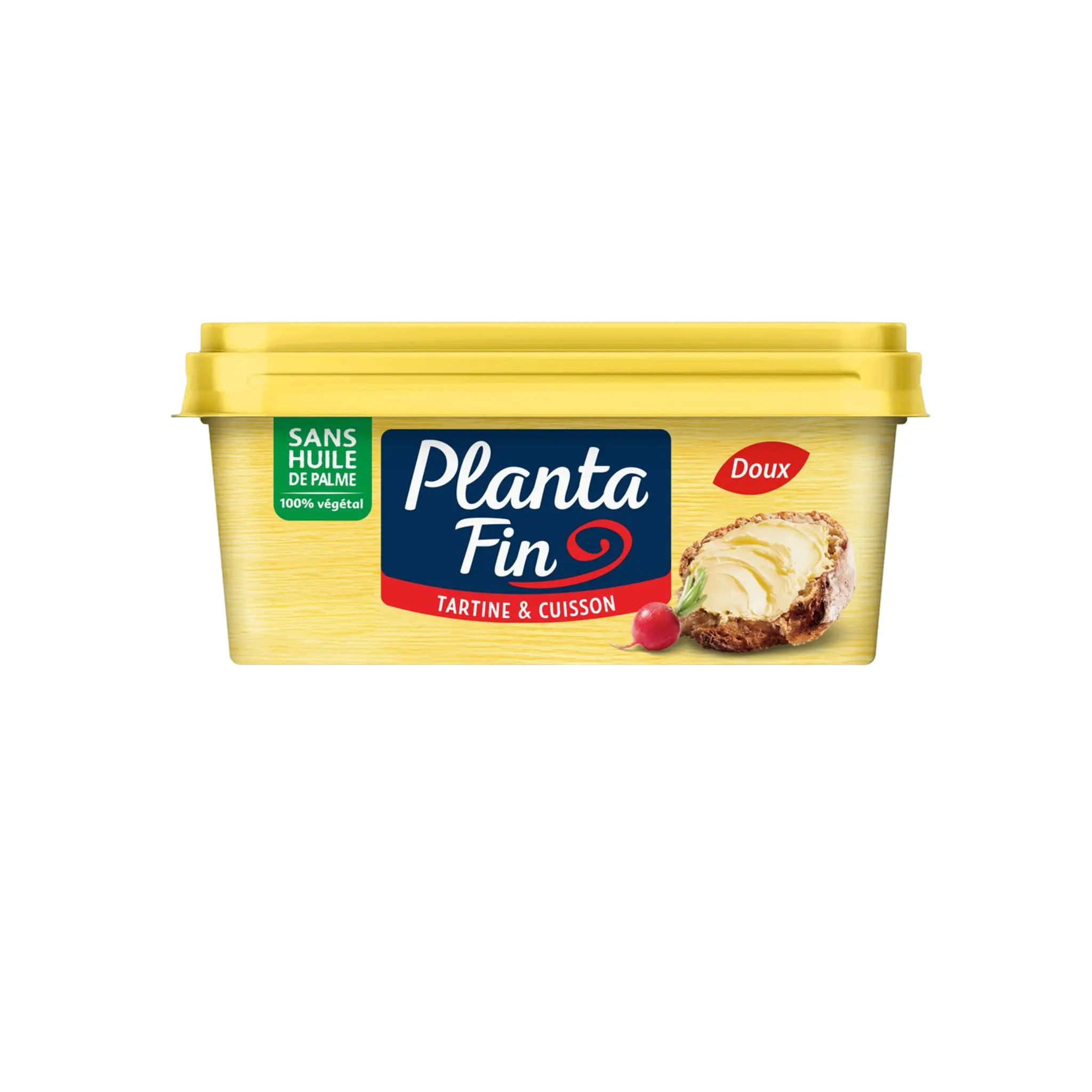 PLANTA FIN Margarine doux pour tartine et cuisson sans huile de palme