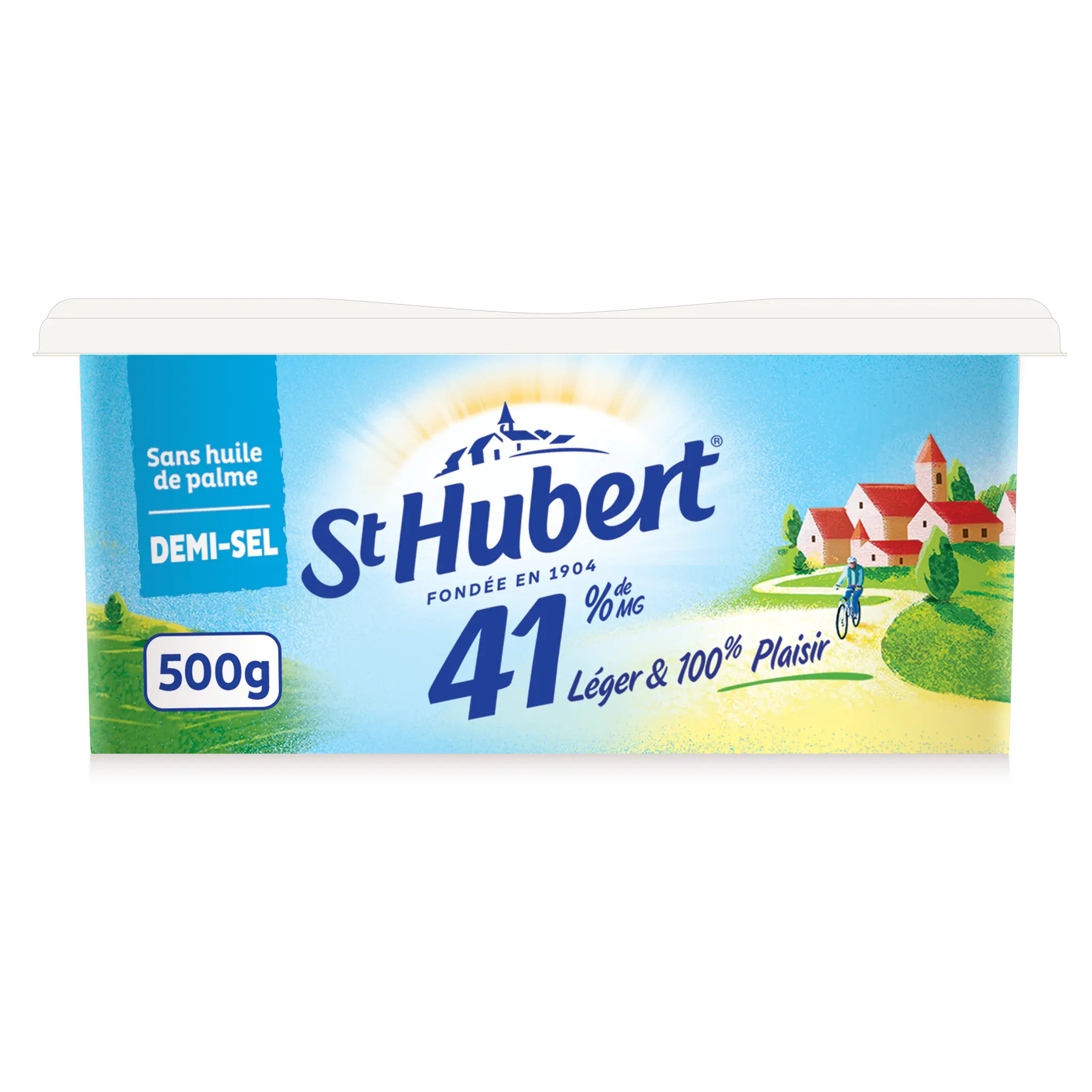 ST HUBERT 41 Margarine demi-sel allégée 41% MG à tartiner sans huile de palme