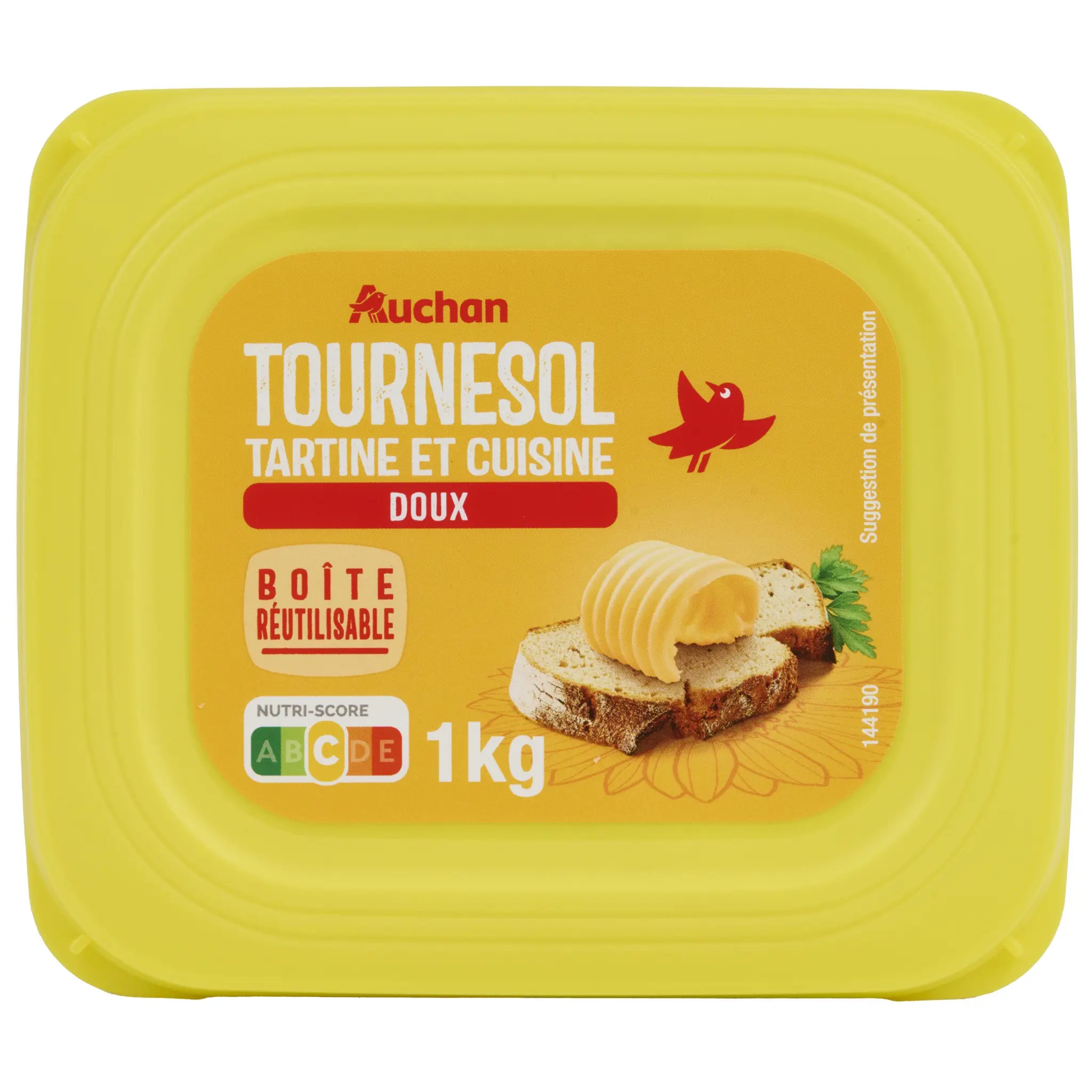 AUCHAN Margarine doux pour tartine et cuisson