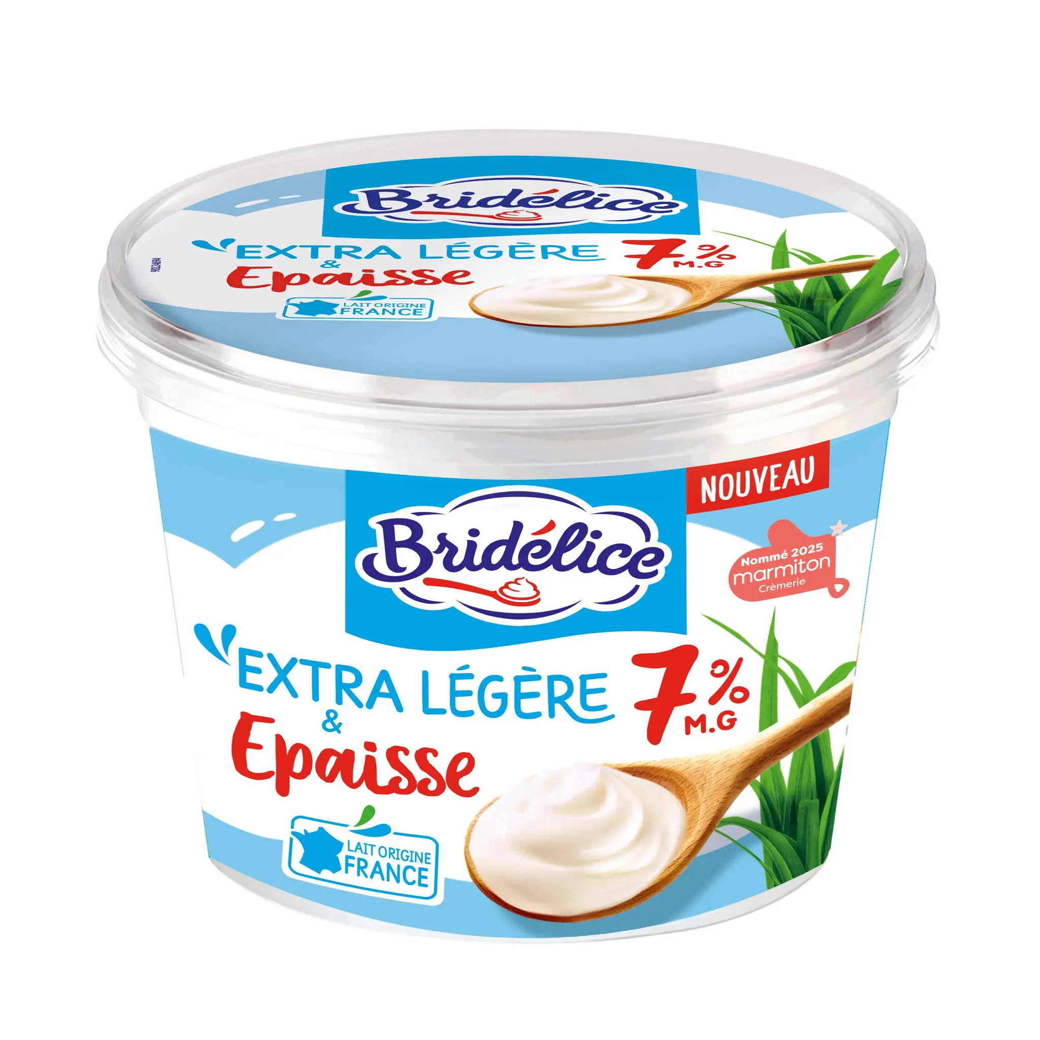 BRIDELICE Crème fraîche extra légère et épaisse 7% MG