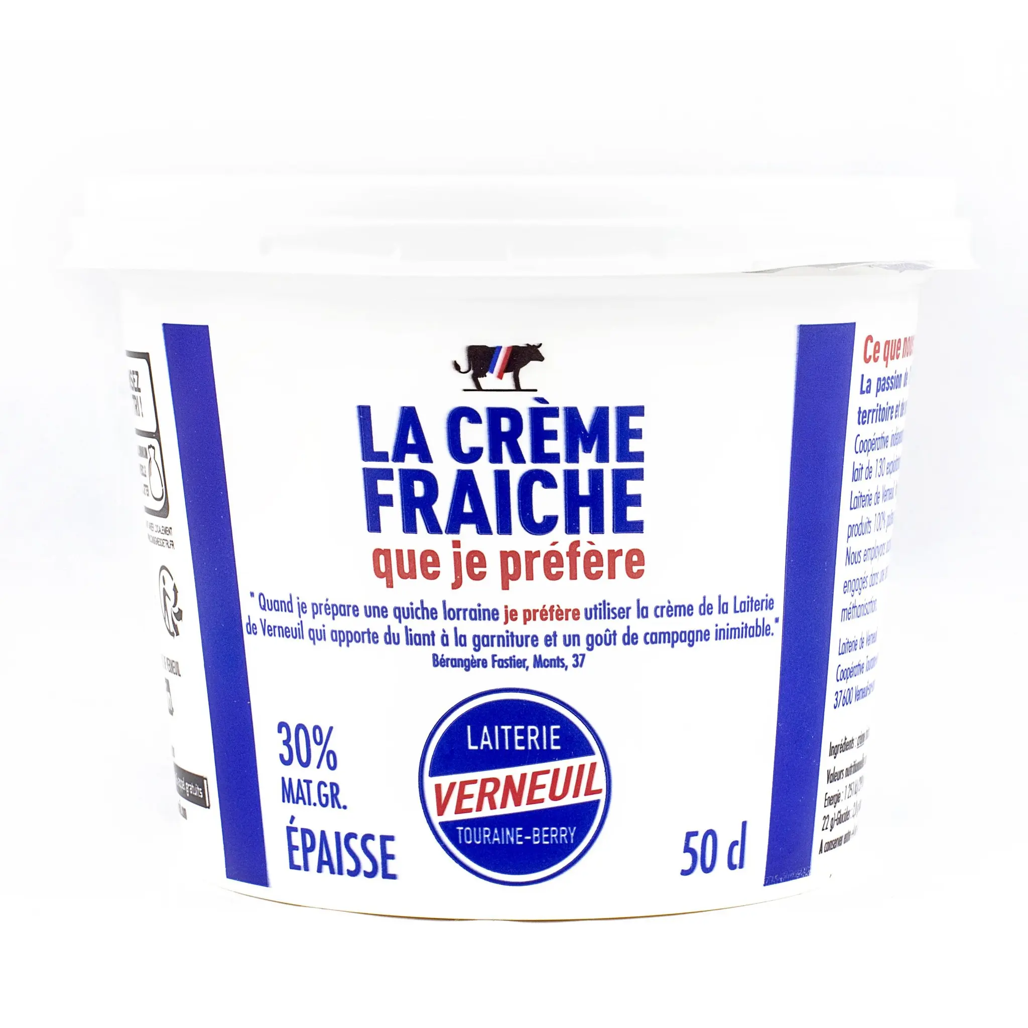 LAITERIE VERNEUIL Crème fraîche épaisse 30% MG