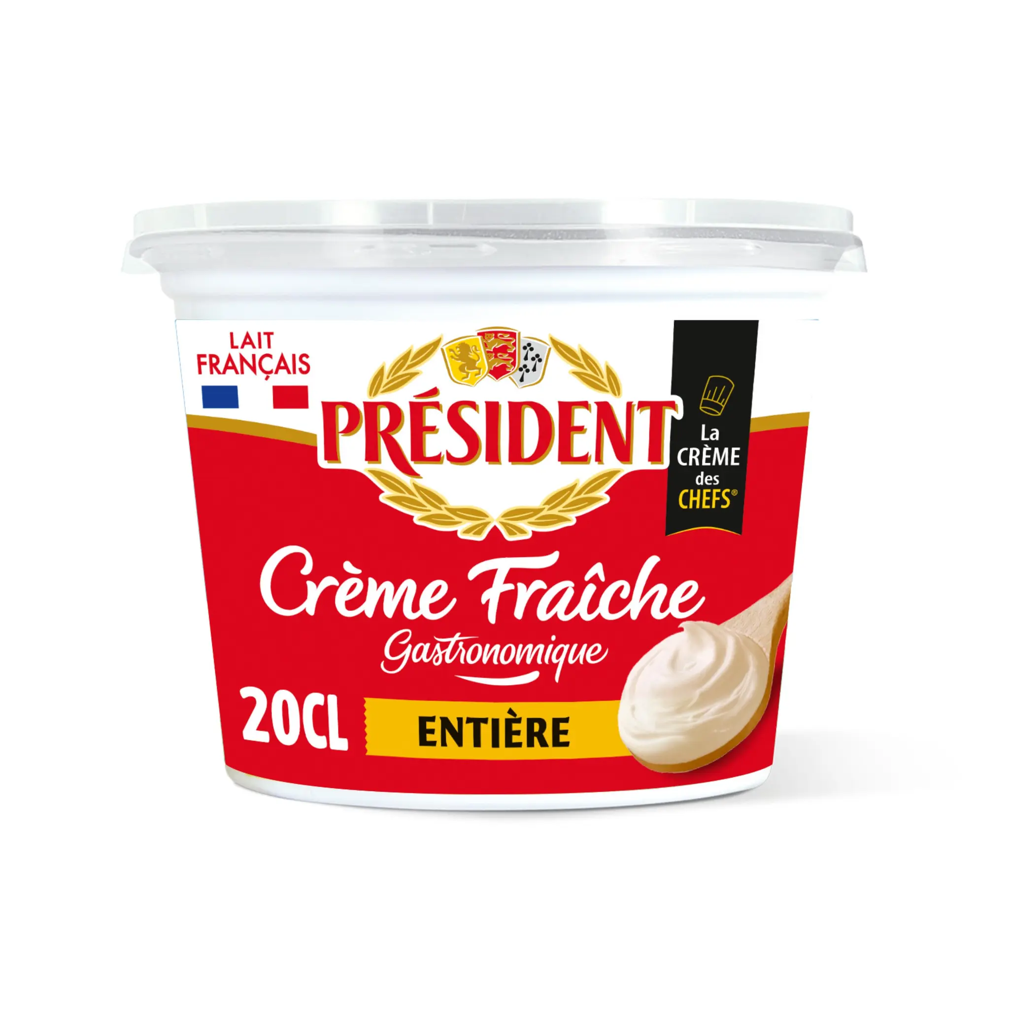 PRESIDENT Crème fraîche épaisse entière gastronomique