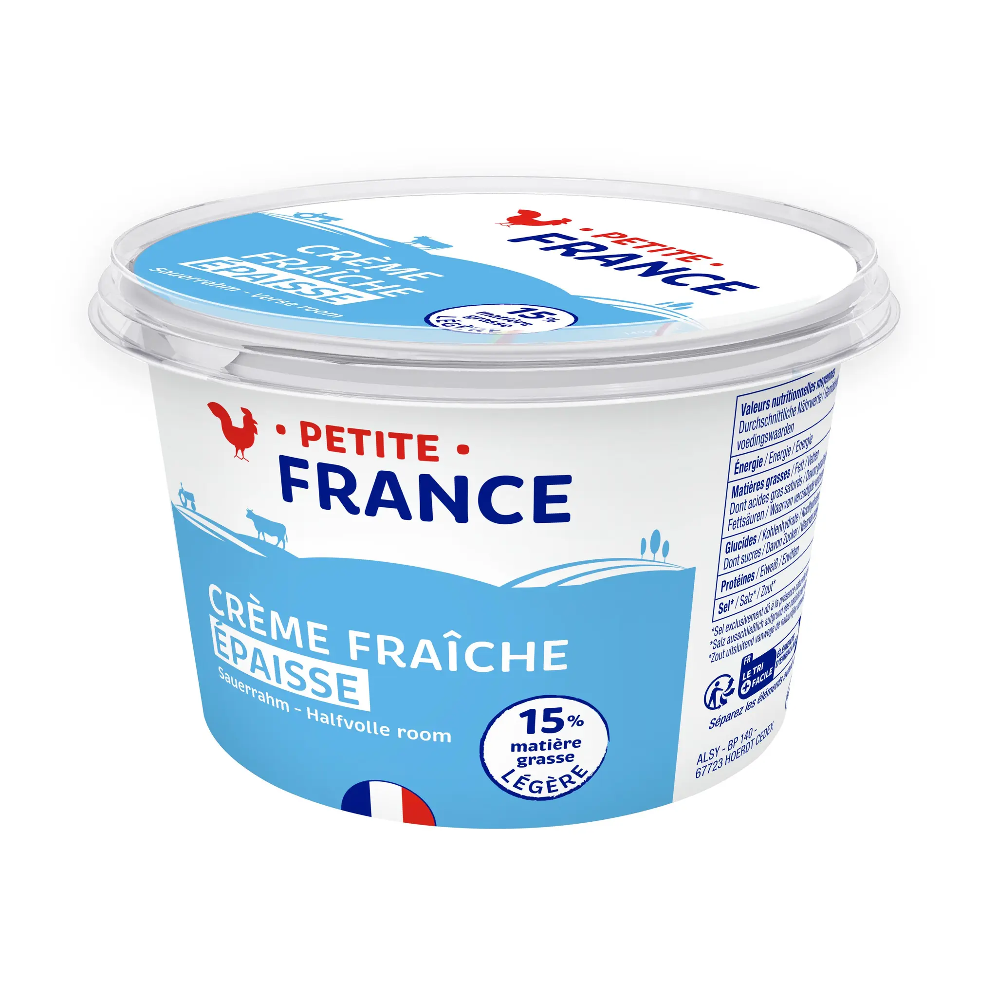 PETITE FRANCE Crème fraîche épaisse légère 15%MG