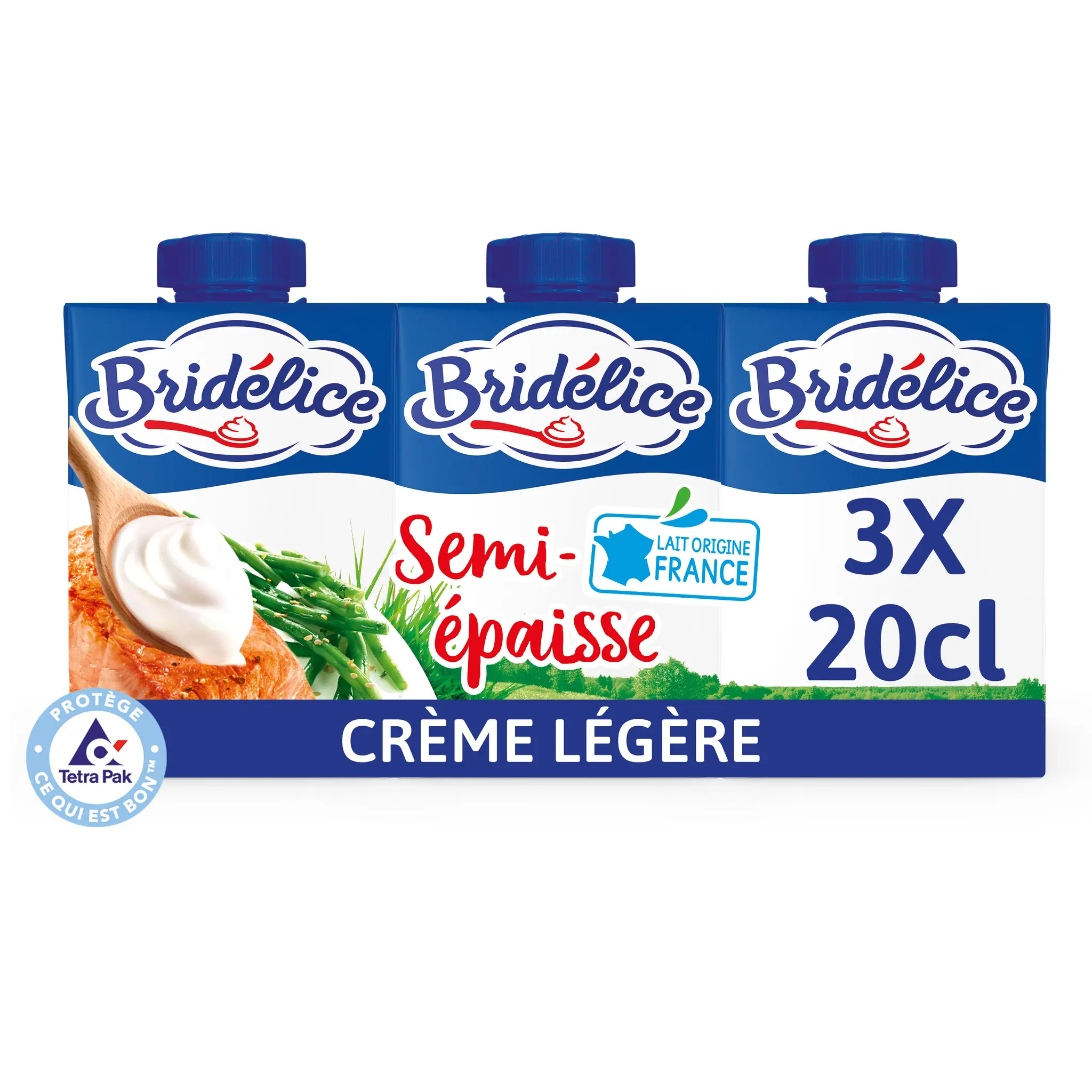 BRIDELICE Crème semi-épaisse légère 18% MG UHT