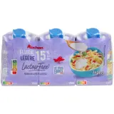 AUCHAN Crème fluide légère sans lactose 15% MG UHT