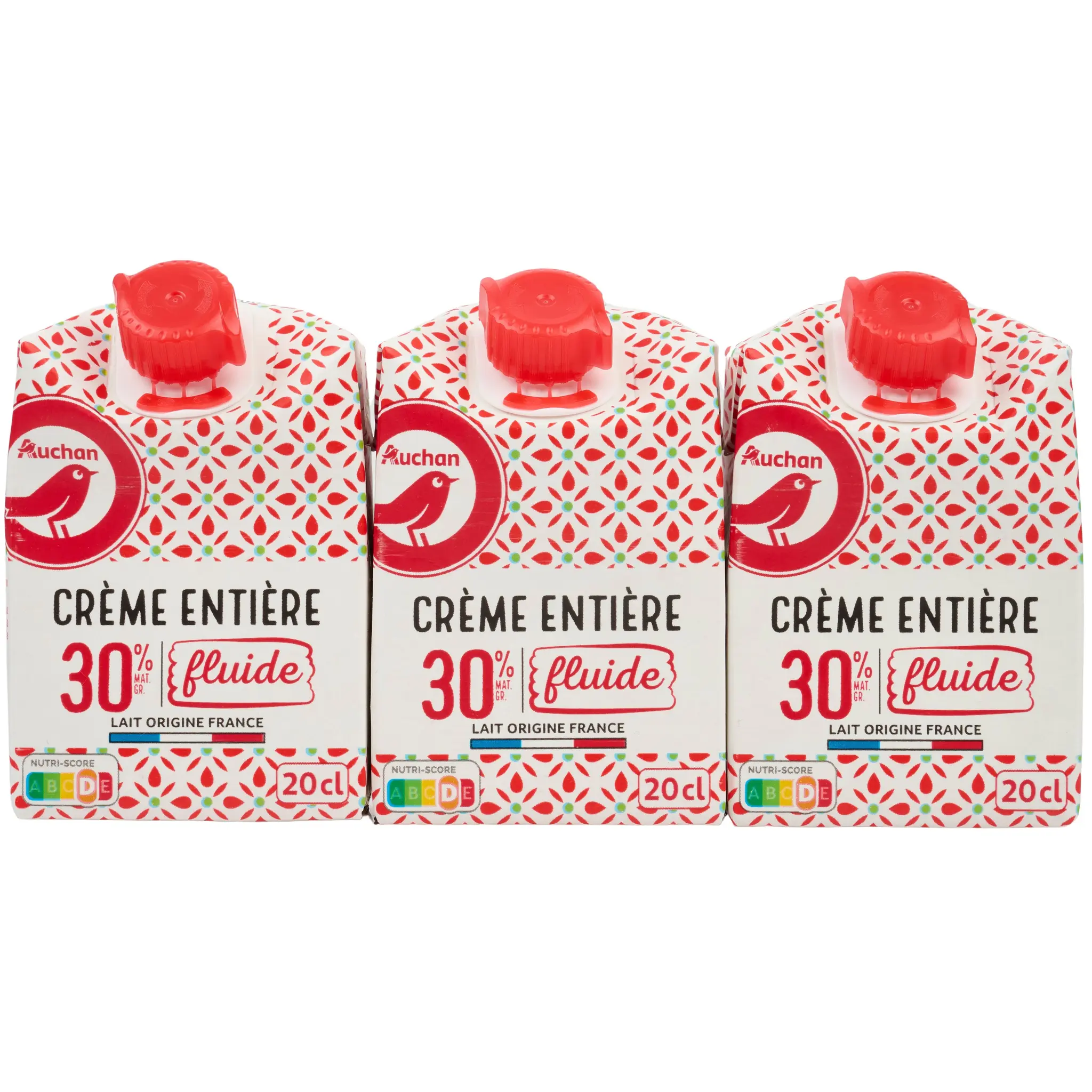 AUCHAN Crème fluide entière 30%MG UHT