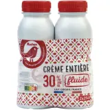AUCHAN Crème fluide entière 30% MG UHT