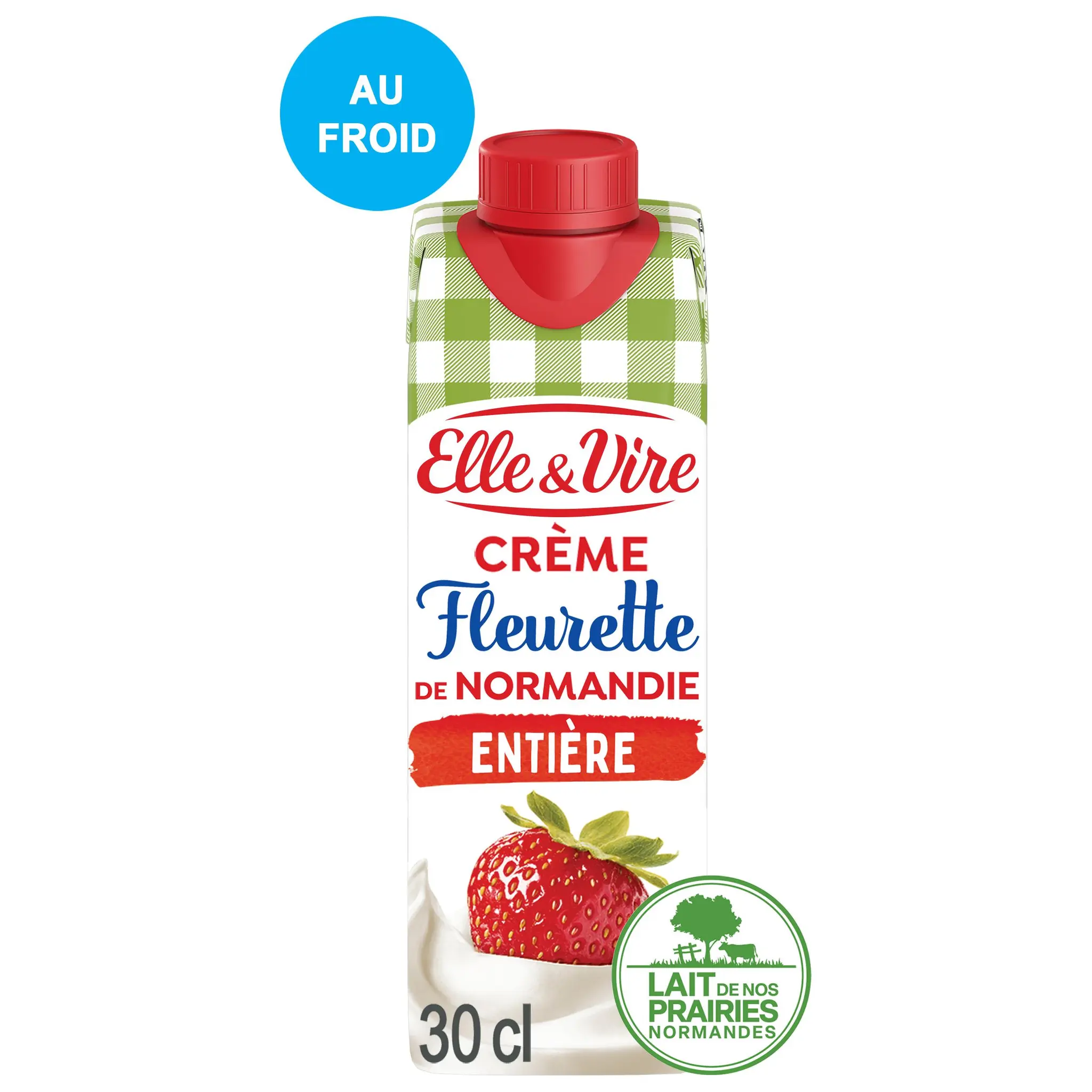 ELLE & VIRE Crème fraîche fleurette de Normandie entière 30%MG