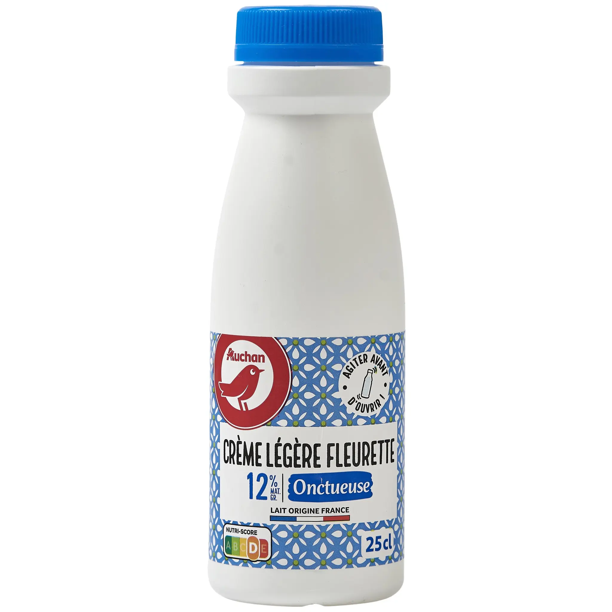 AUCHAN Crème fraîche fleurette légère et onctueuse 12% MG