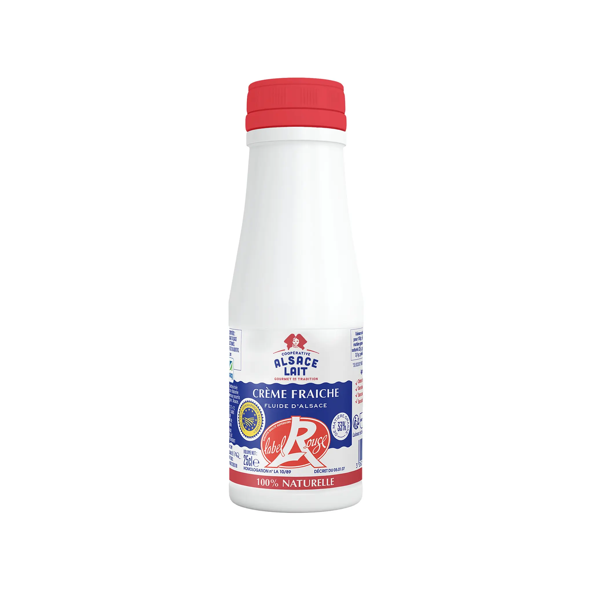 ALSACE LAIT Crème fraîche fluide AOP Label Rouge 32% MG