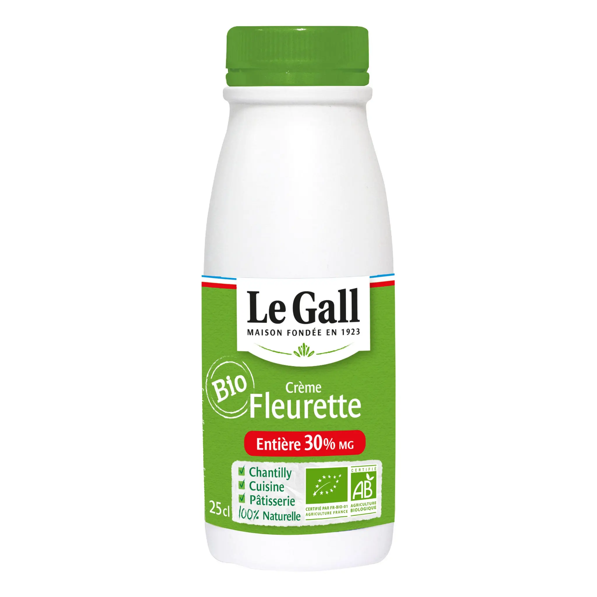 LE GALL Crème fraîche fleurette entière bio 30% MG