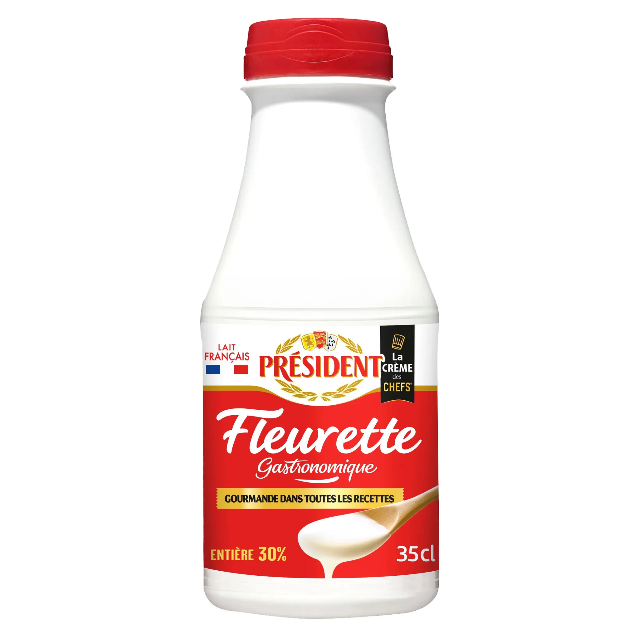 PRESIDENT Crème fraîche fleurette gastronomique entière 30%MG