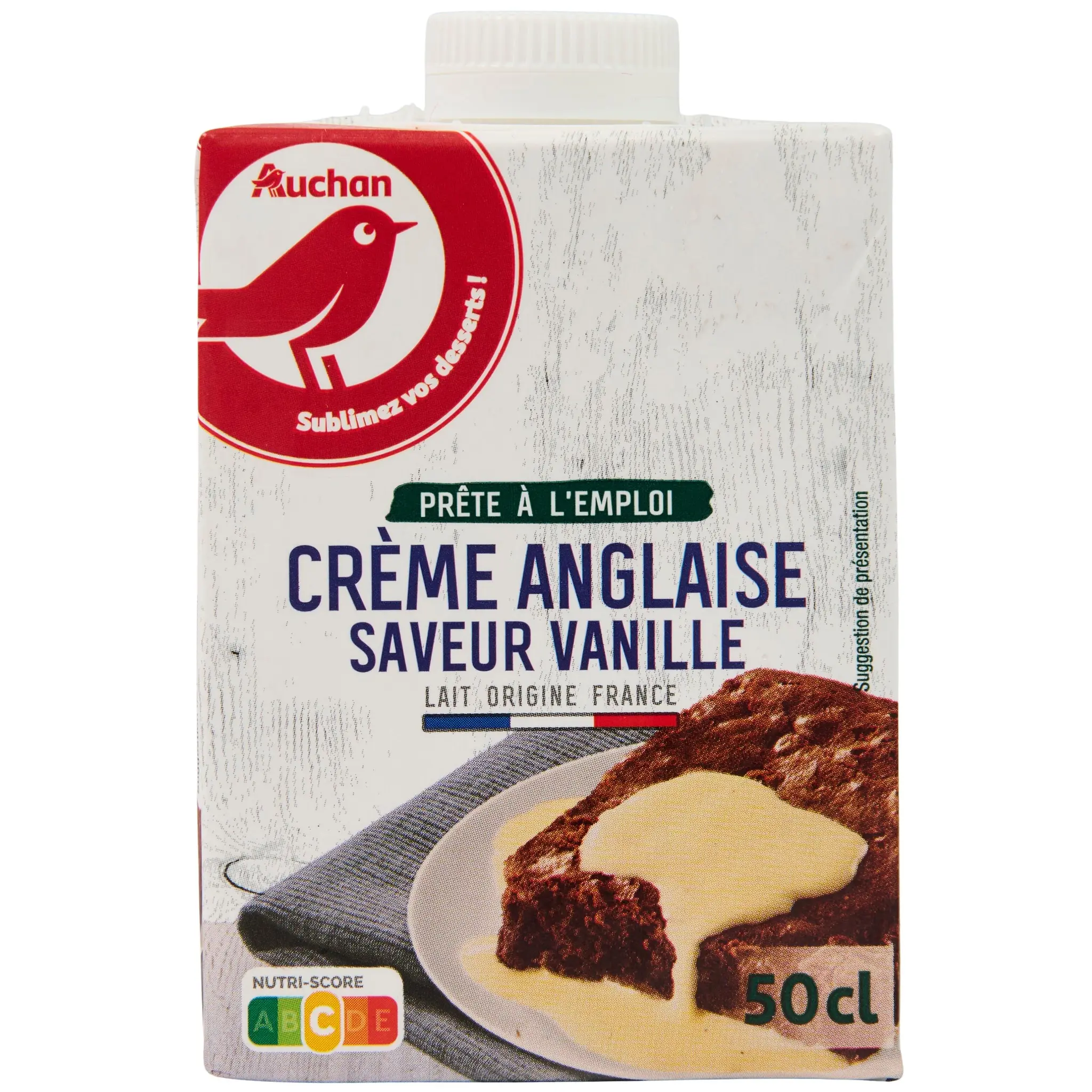 AUCHAN Crème anglaise saveur vanille UHT