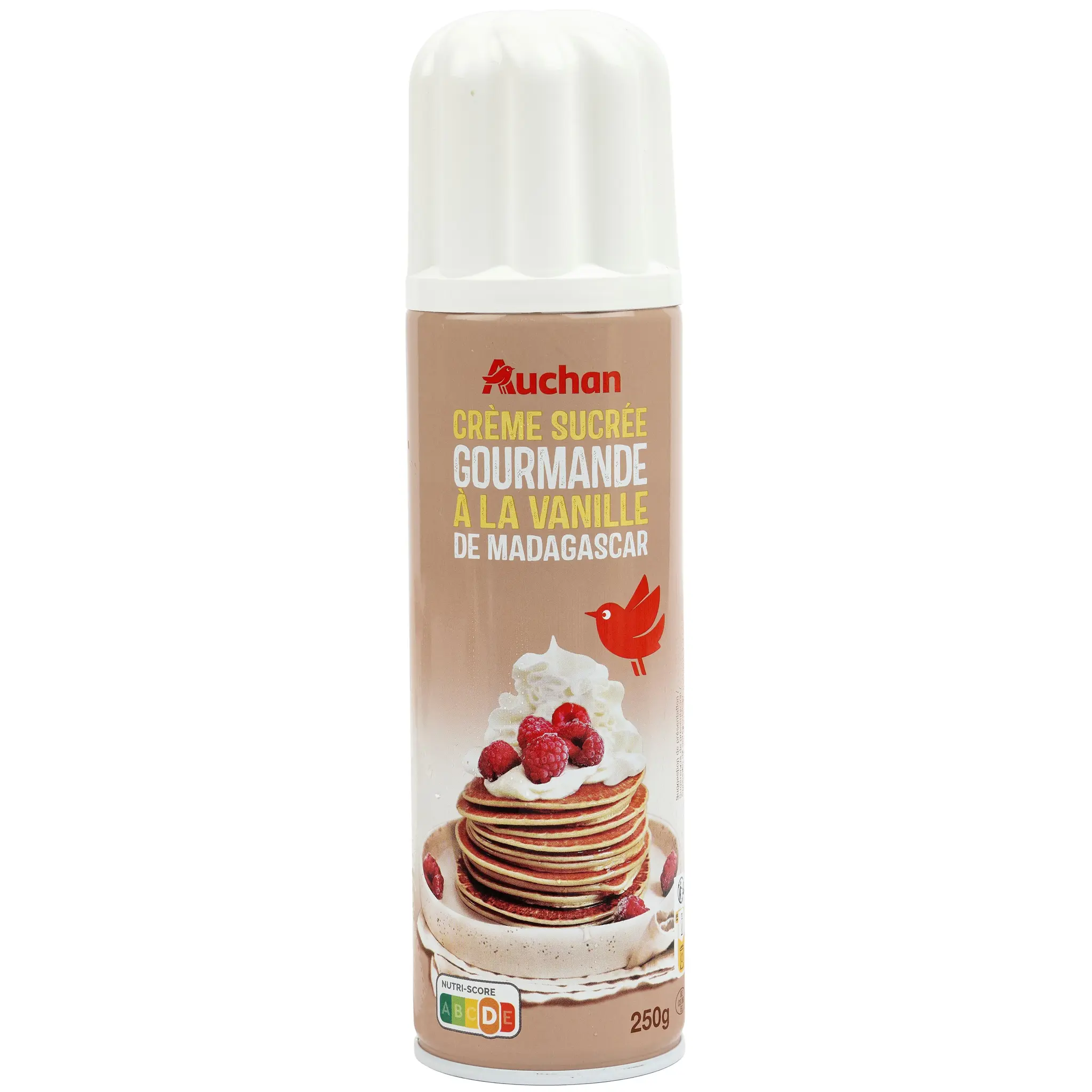 AUCHAN Crème fouettée sucrée à la Vanille de Madagascar UHT