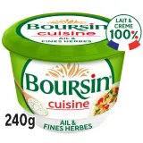 BOURSIN Cuisine Crème culinaire à l'ail et aux fines herbes