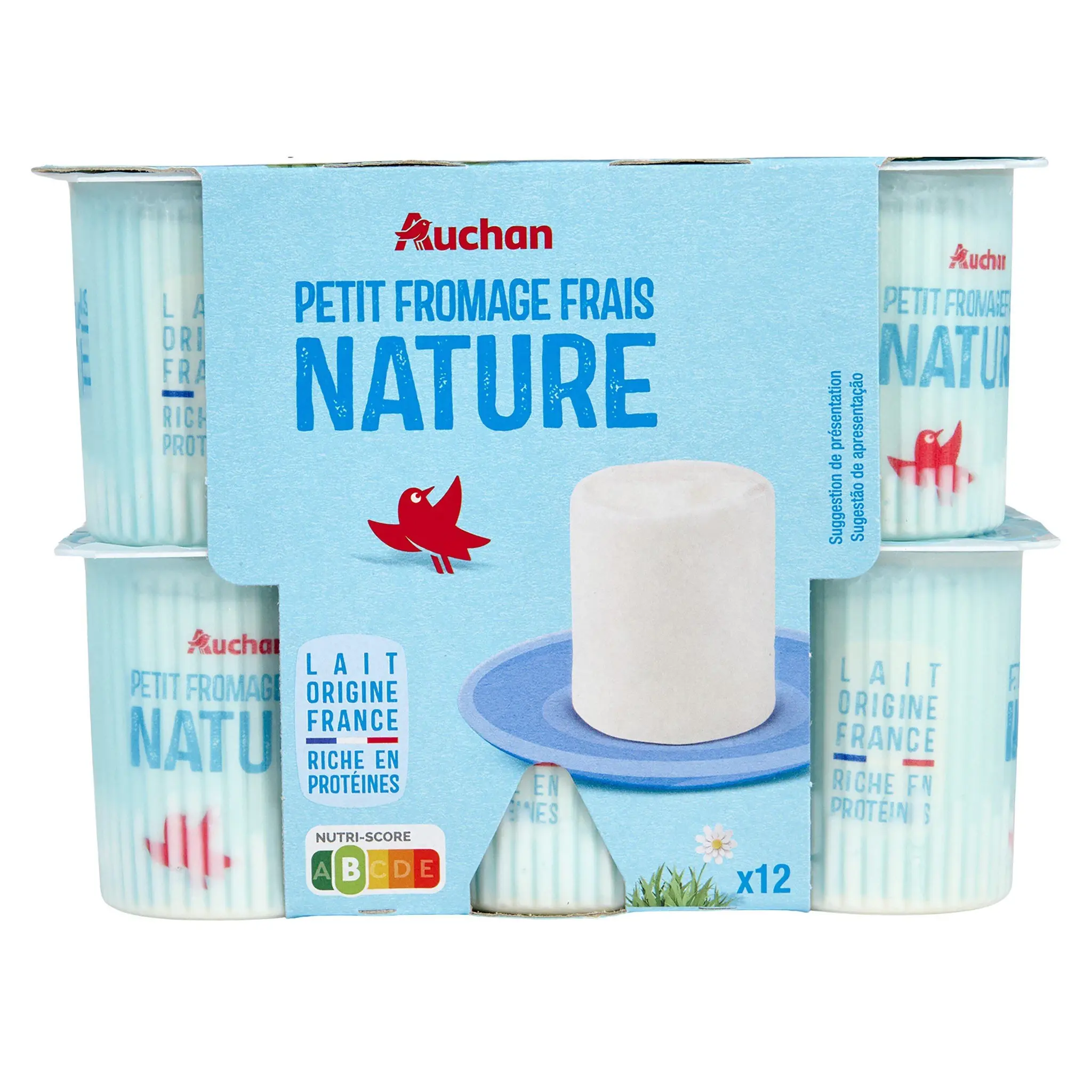 AUCHAN Fromage frais 3.8% MG