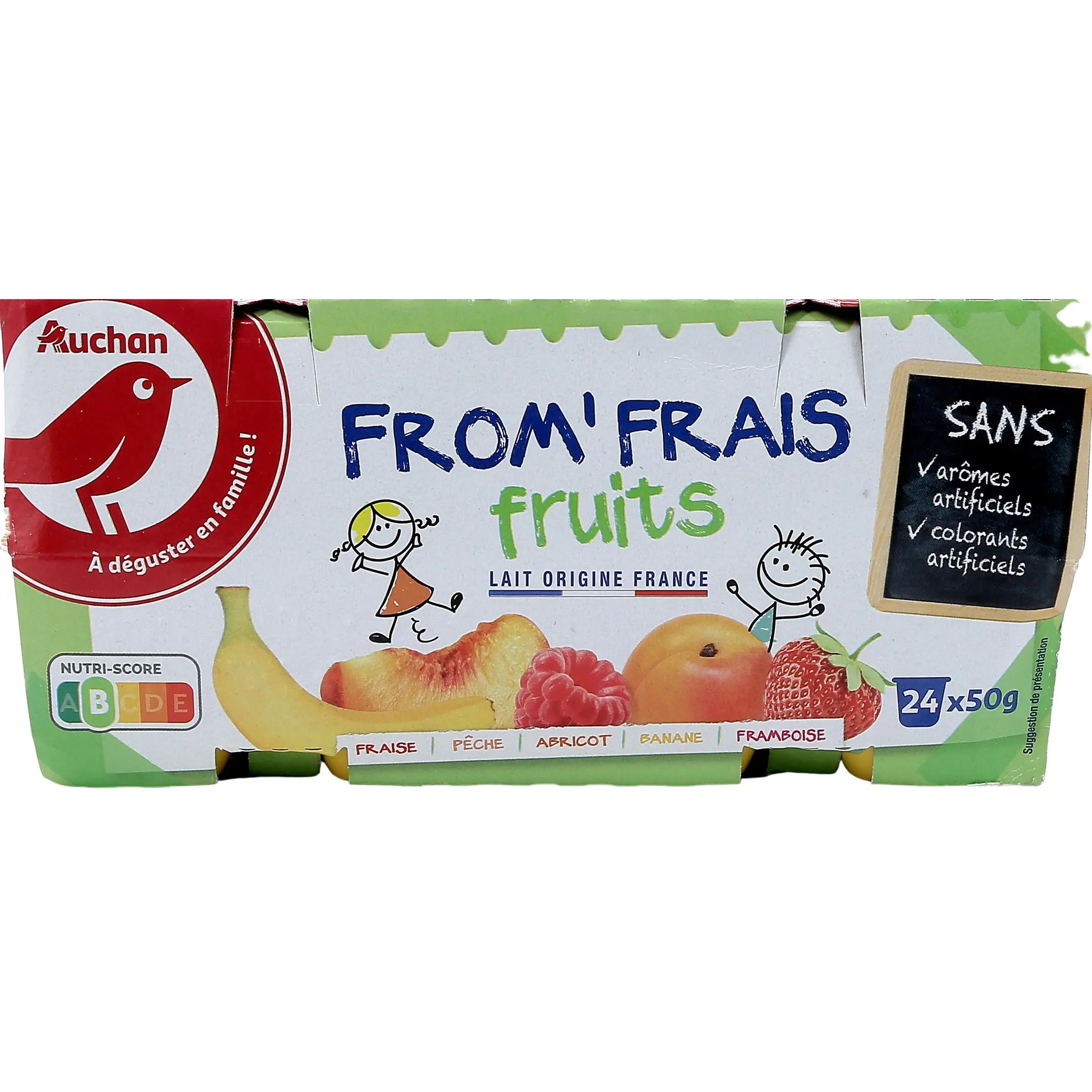 AUCHAN Fromage frais aux fruits