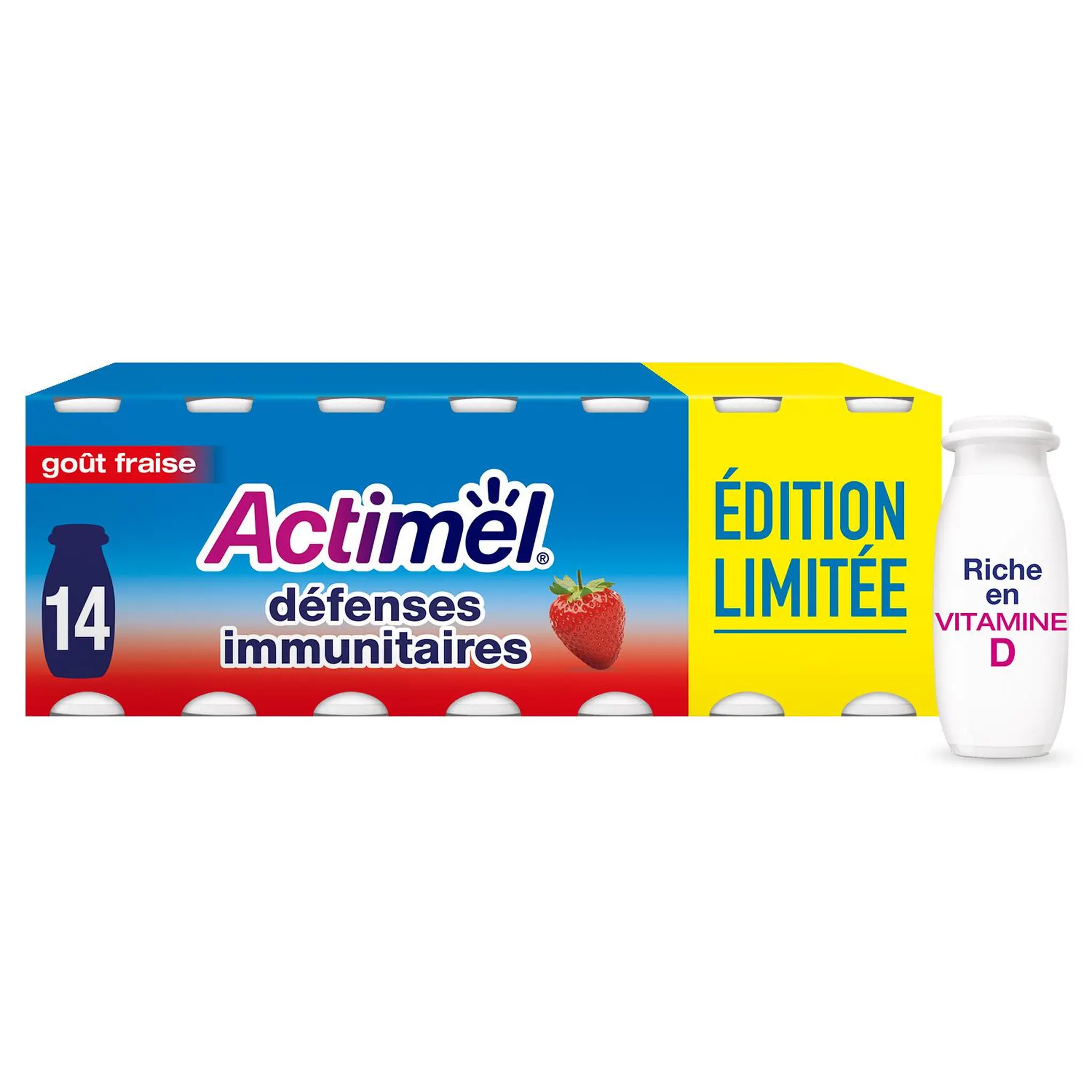 ACTIMEL Yaourt à boire aromatisé fraise