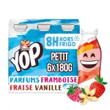 PTIT YOP Yaourt à boire panaché à la fraise vanille et framboise
