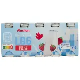 AUCHAN Yaourt à boire sucré saveur fraise