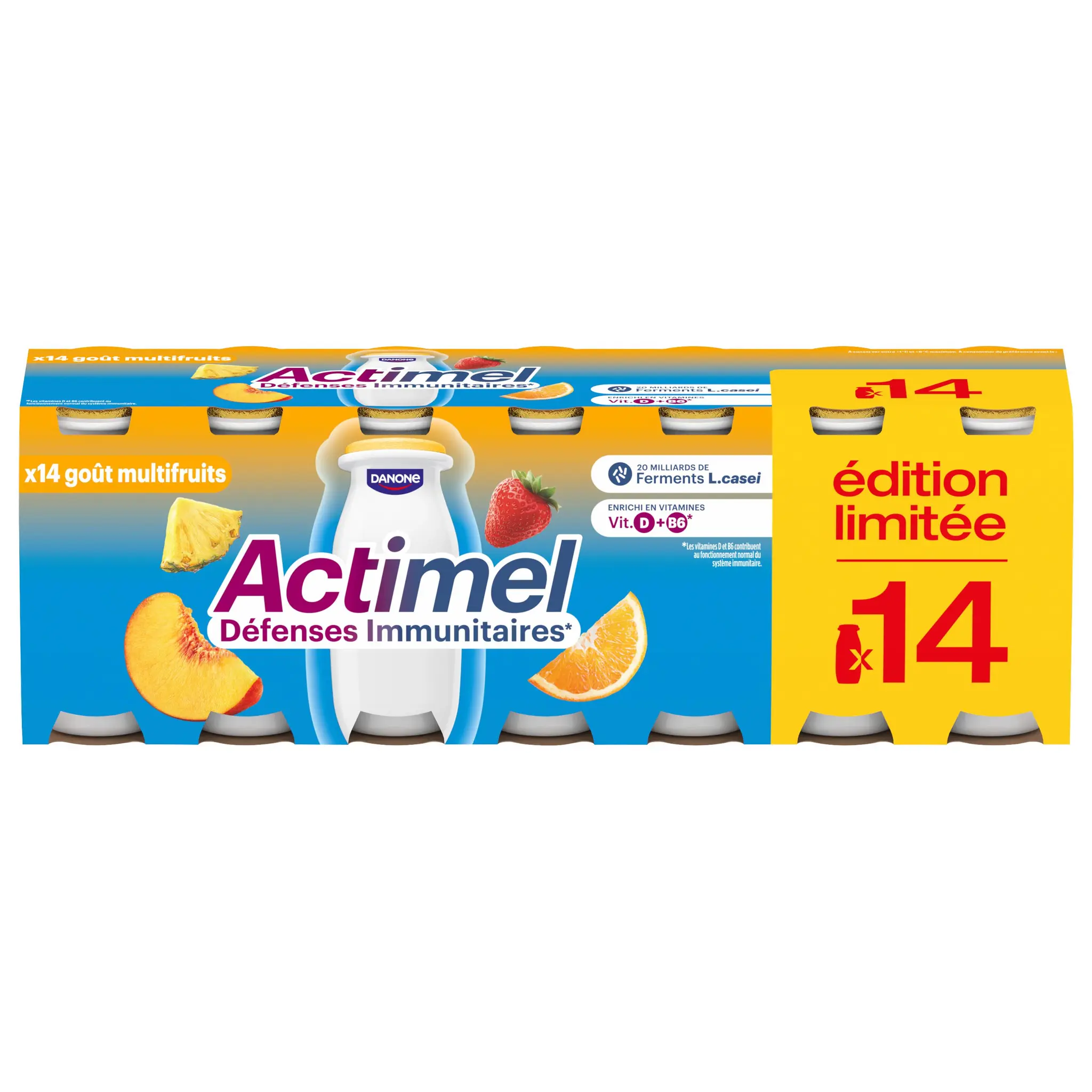 ACTIMEL Yaourt à boire aromatisé multifruits