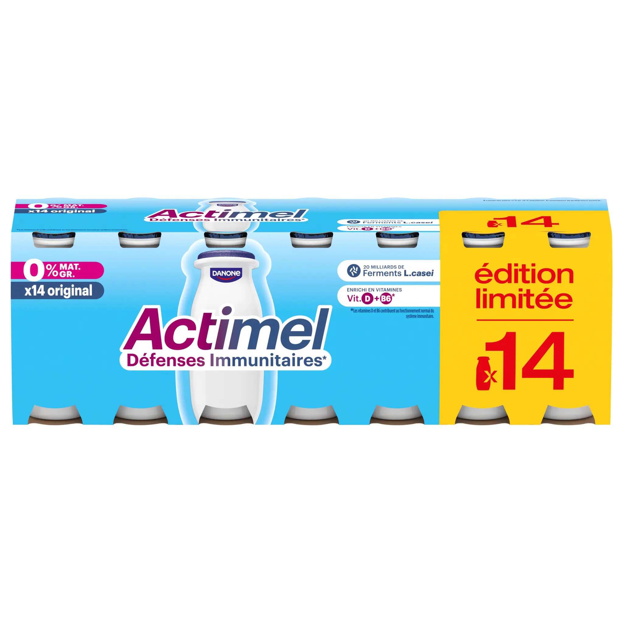 ACTIMEL Yaourt à boire nature 0%MG