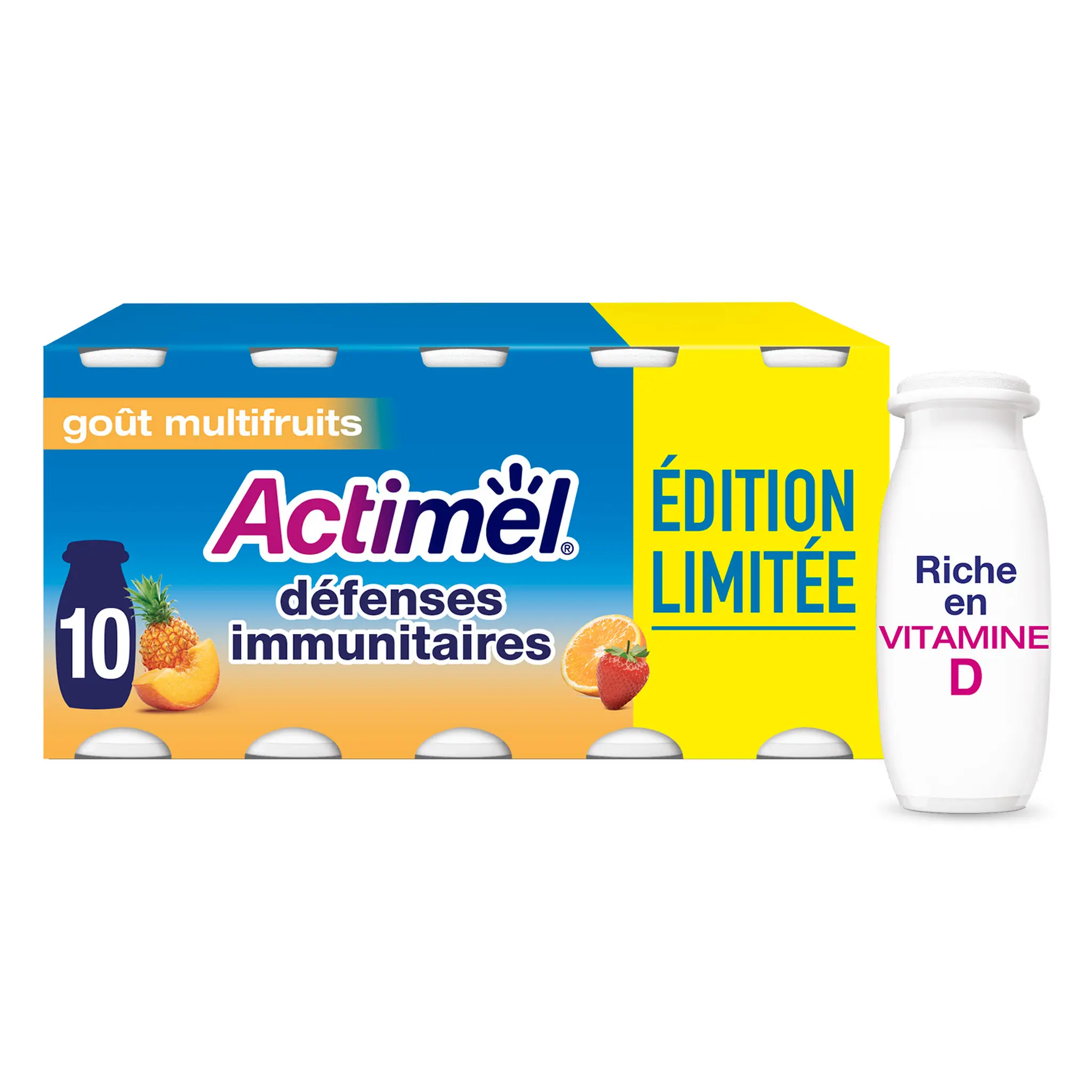 ACTIMEL Yaourt à boire aromatisé multifruits