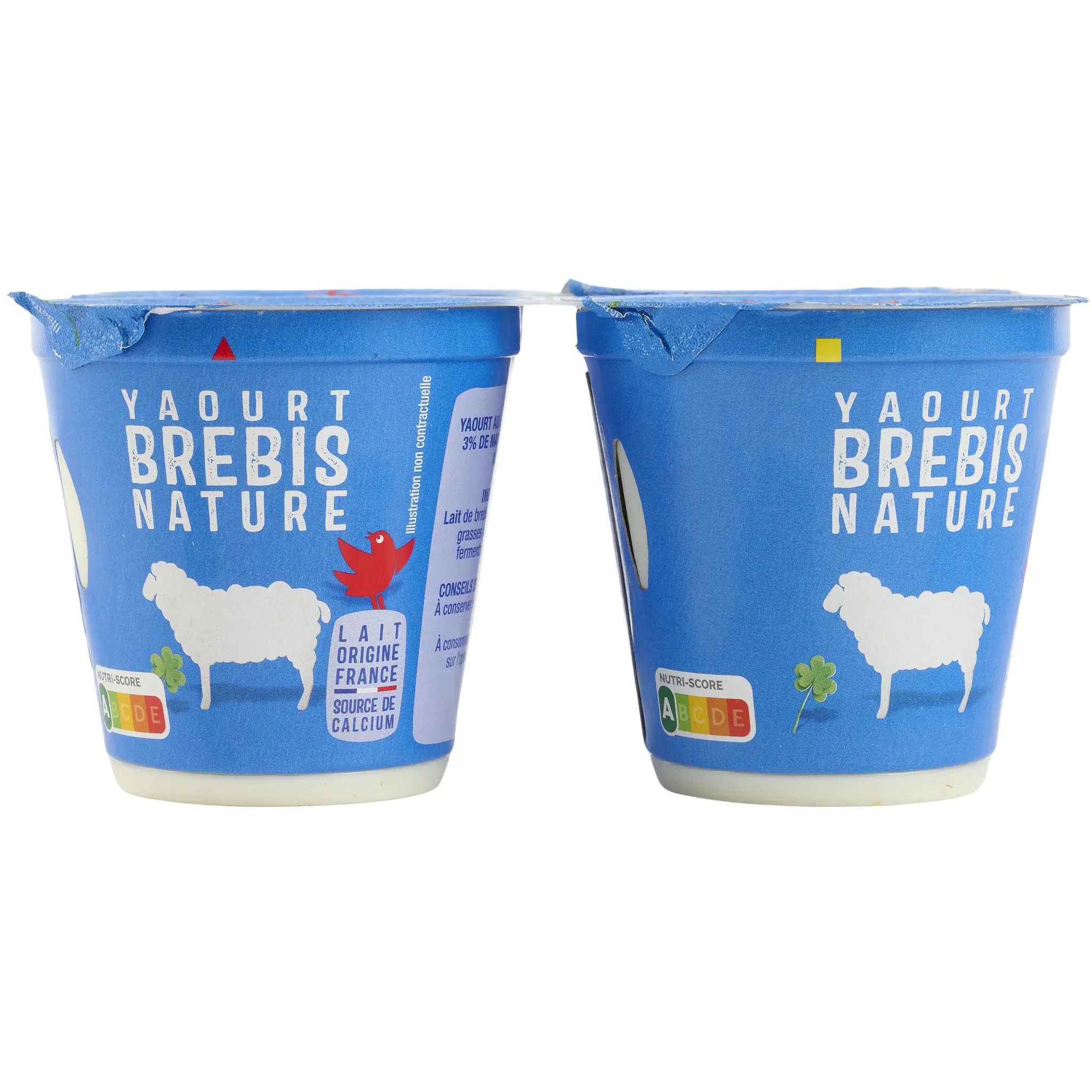 AUCHAN Yaourt nature au lait de brebis