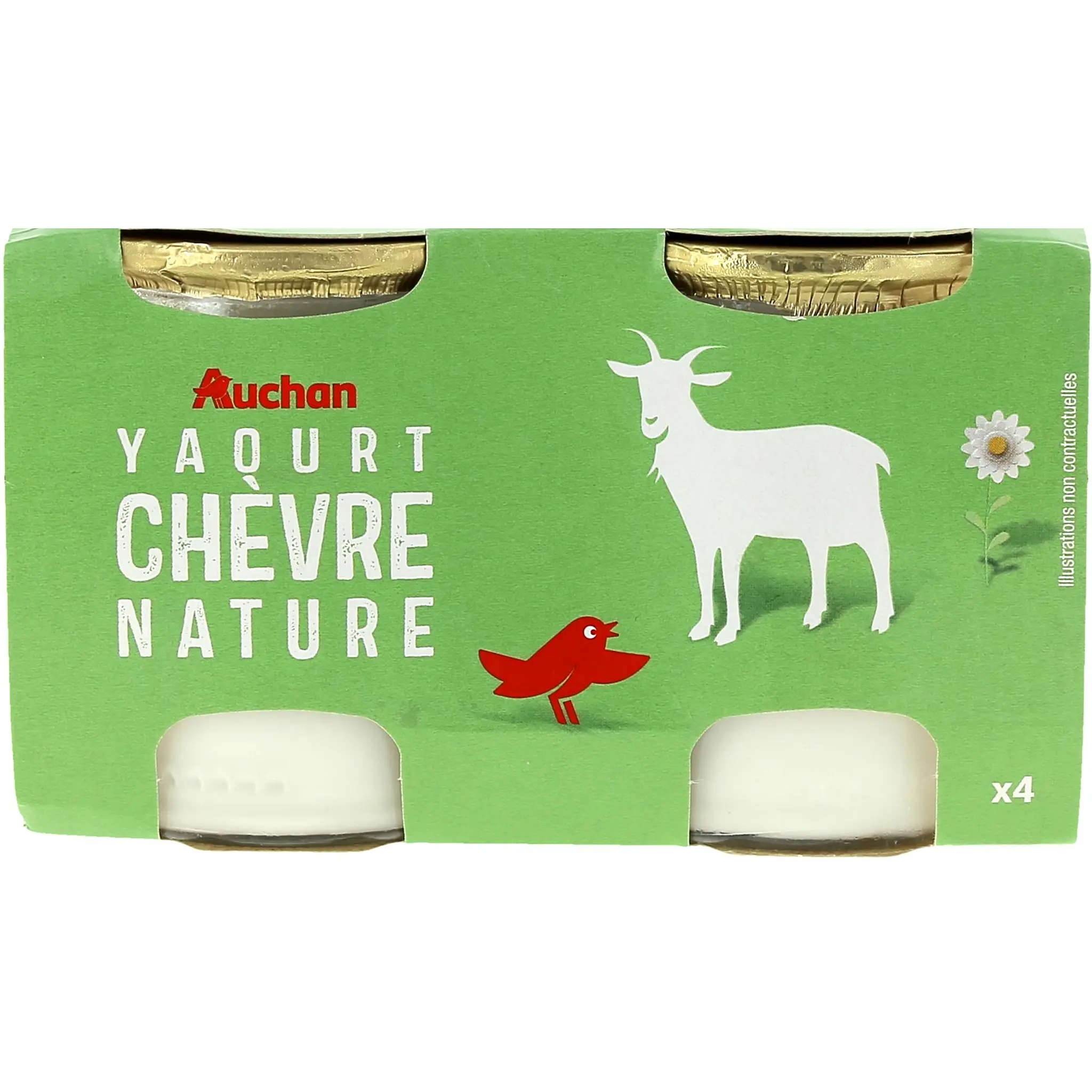 AUCHAN Yaourt au lait de chèvre nature