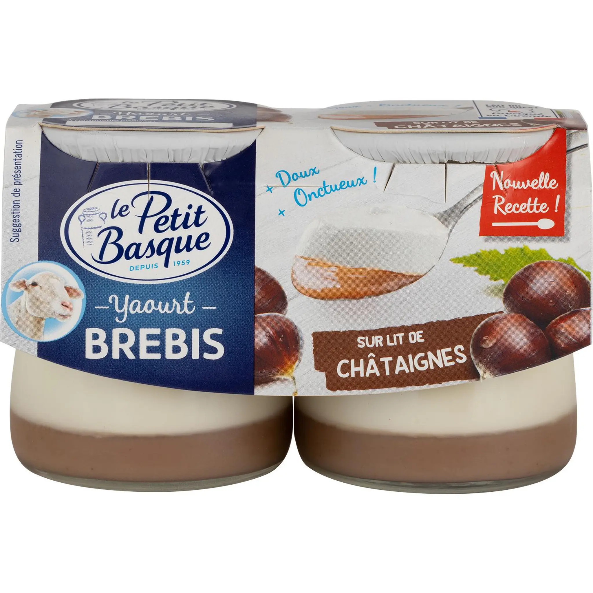 LE PETIT BASQUE Yaourt au lait de brebis sur lit de châtaignes