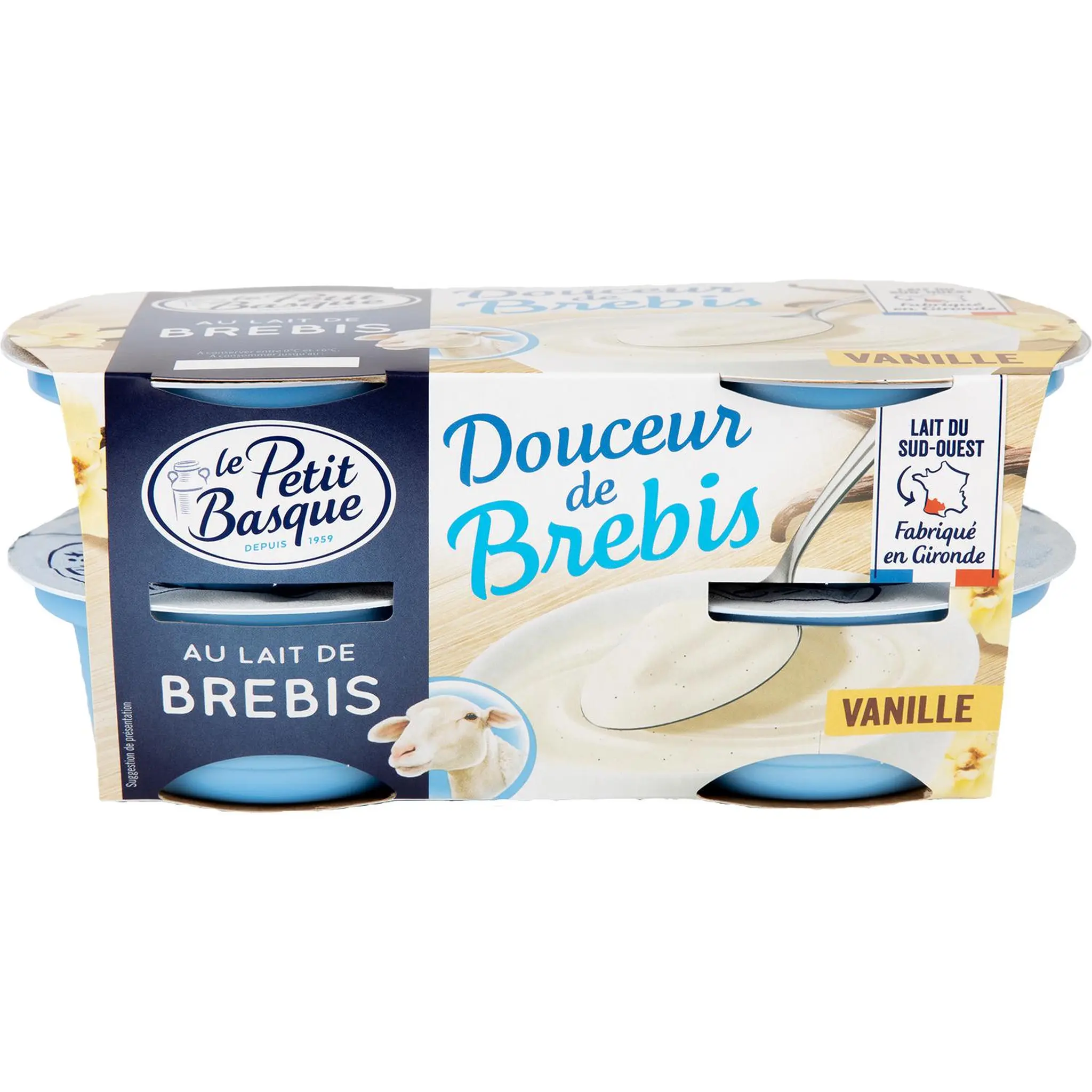 LE PETIT BASQUE Yaourt au lait de brebis vanille