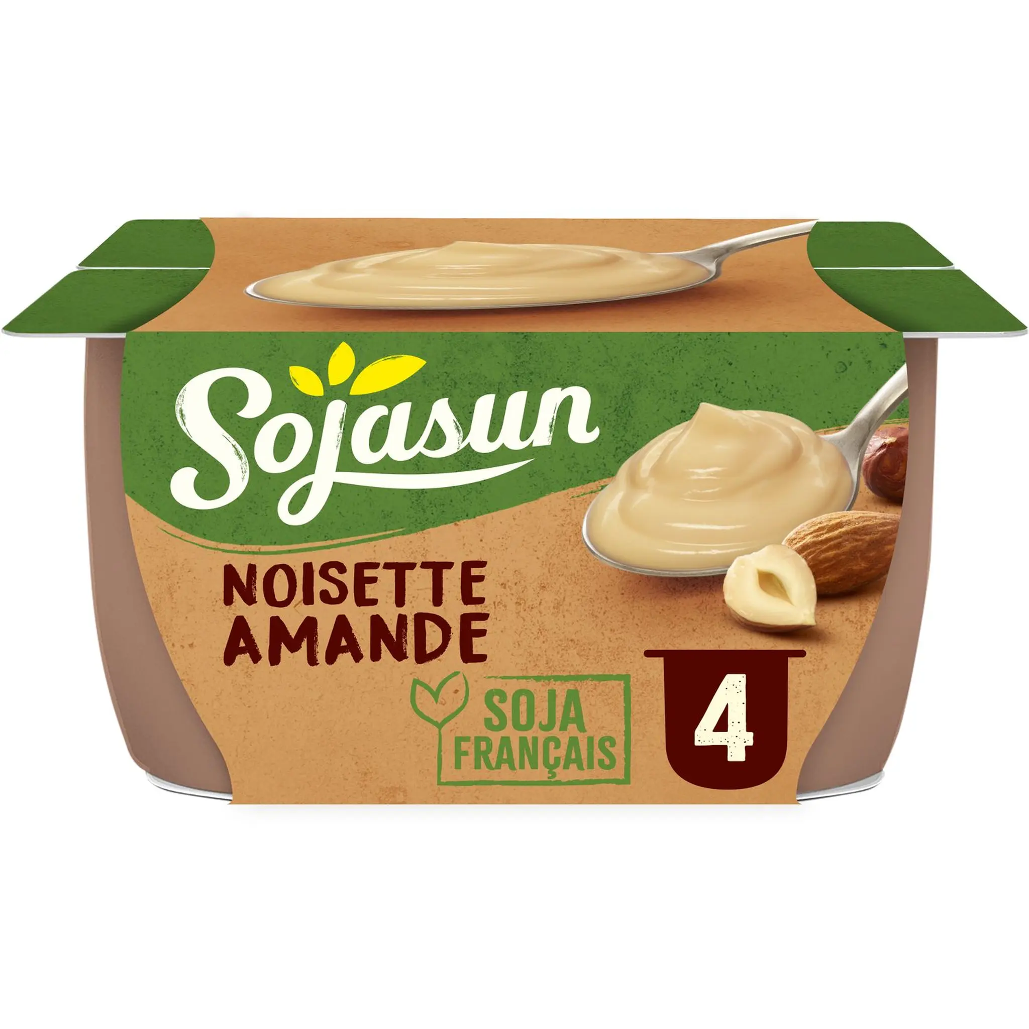 SOJASUN Dessert végétal au soja à la noisette et amande