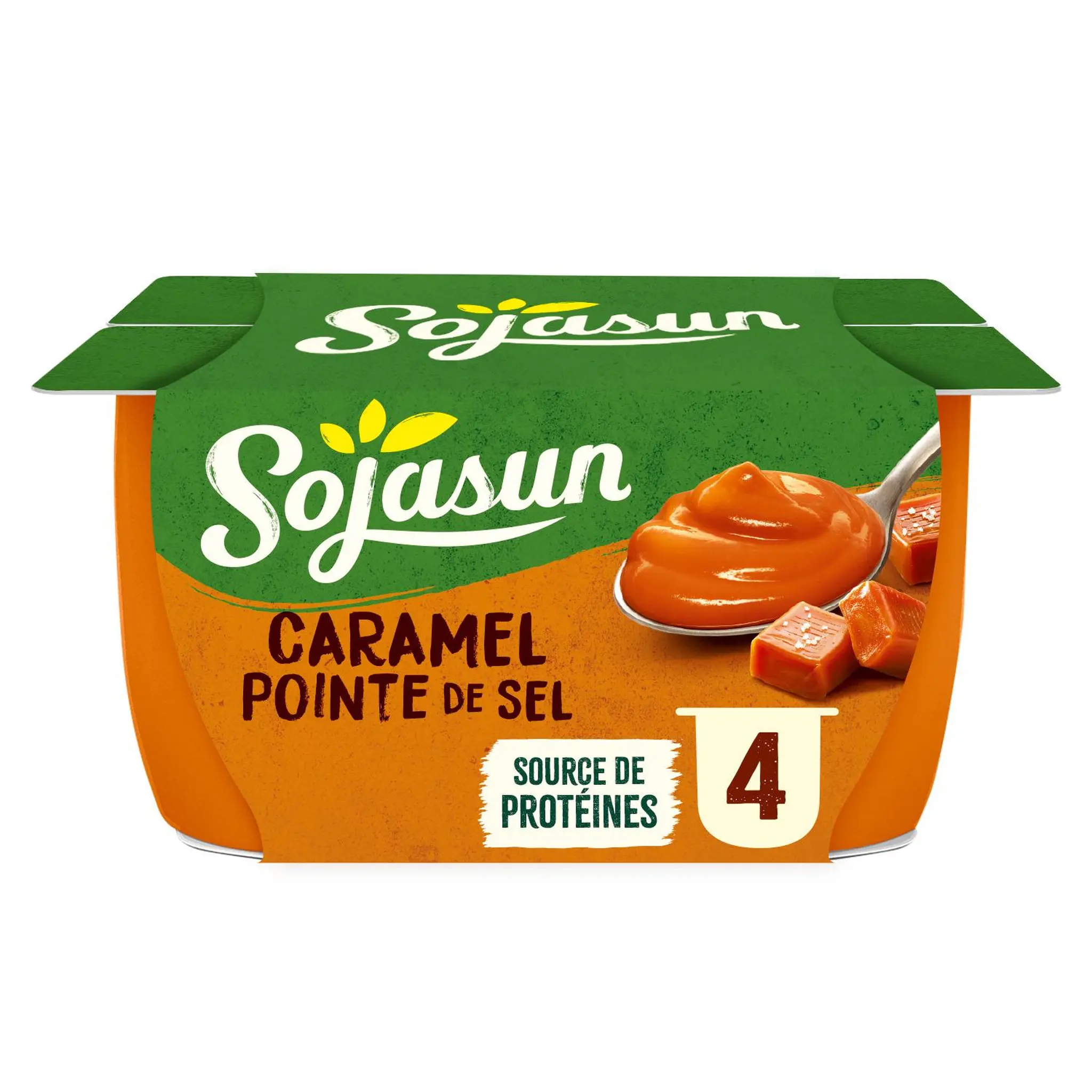 SOJASUN Dessert végétal au soja caramel pointe de sel