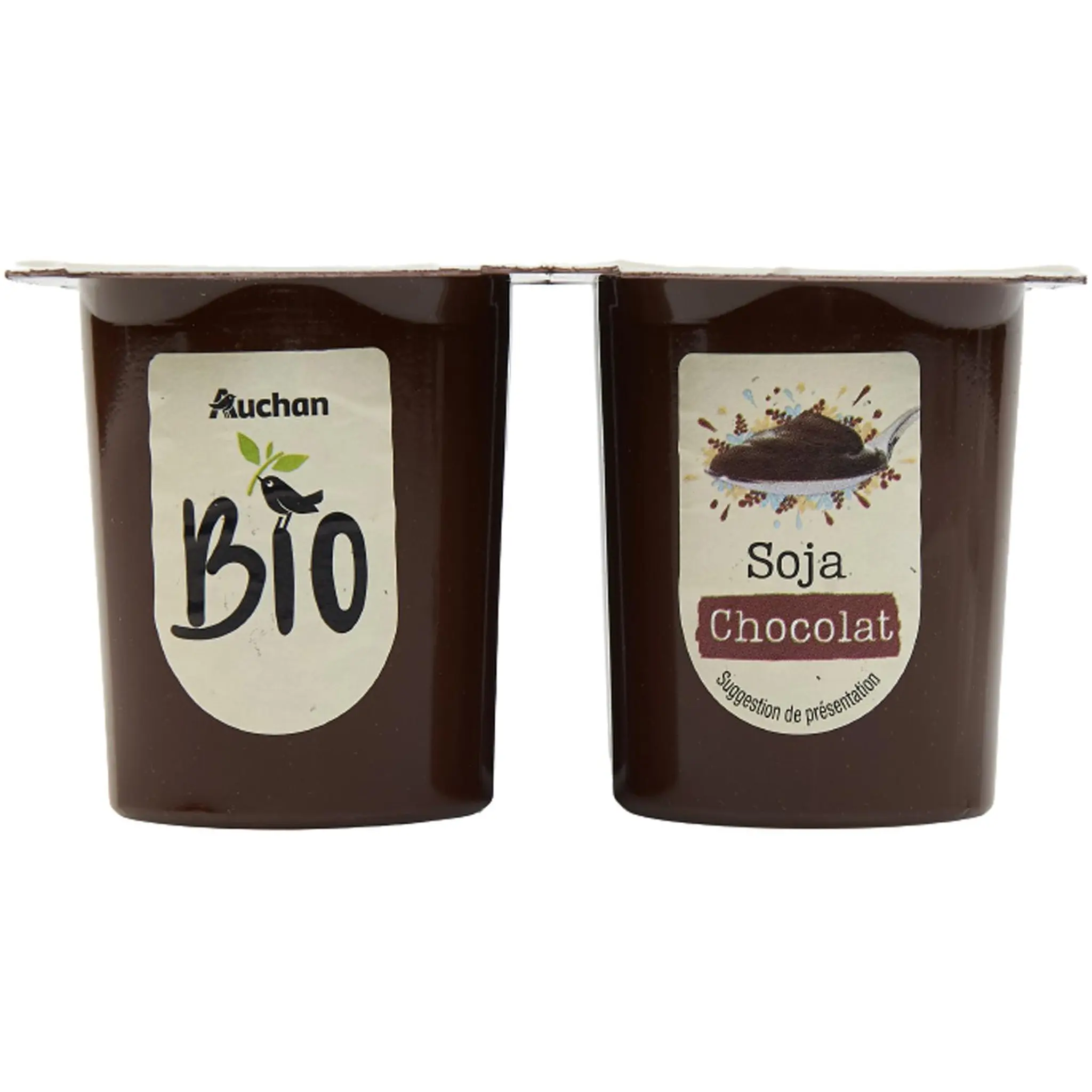 AUCHAN BIO Dessert végétal au soja au chocolat