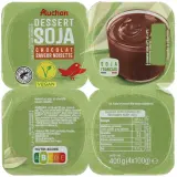 AUCHAN Dessert végétal au soja et au chocolat saveur noisette