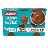 ANDROS Gourmand & Végétal Mousse au lait de coco au chocolat