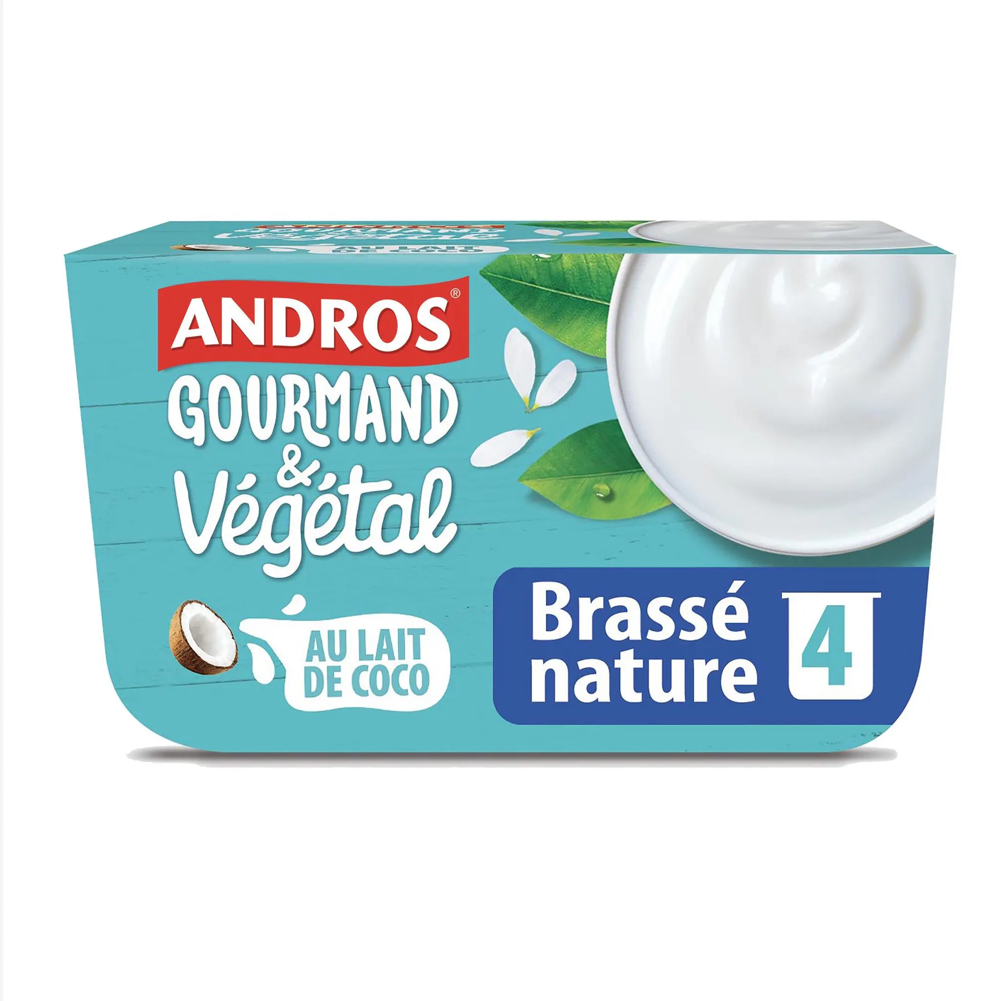 ANDROS Gourmand & Végétal Dessert brassé au lait de coco nature