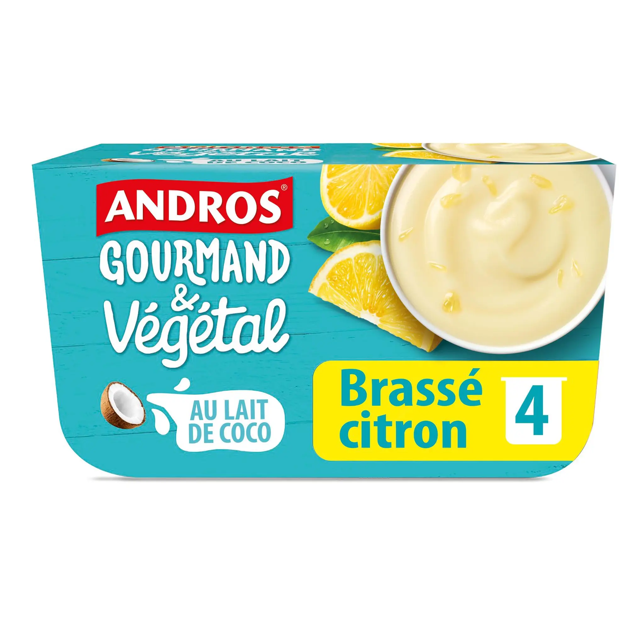 ANDROS Gourmand & Végétal Dessert brassé au lait de coco au citron