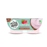 LES PETITES POUSSES Dessert végétal kéfir au lait de coco fermenté à la framboise bio