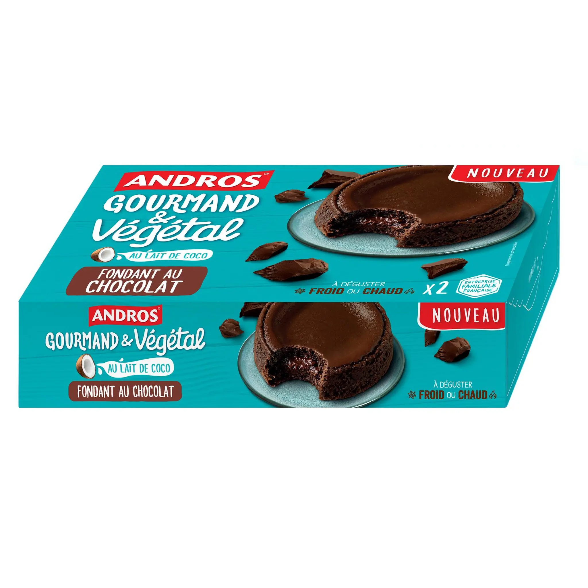 ANDROS Gourmand et végétal Fondant au lait de coco au chocolat