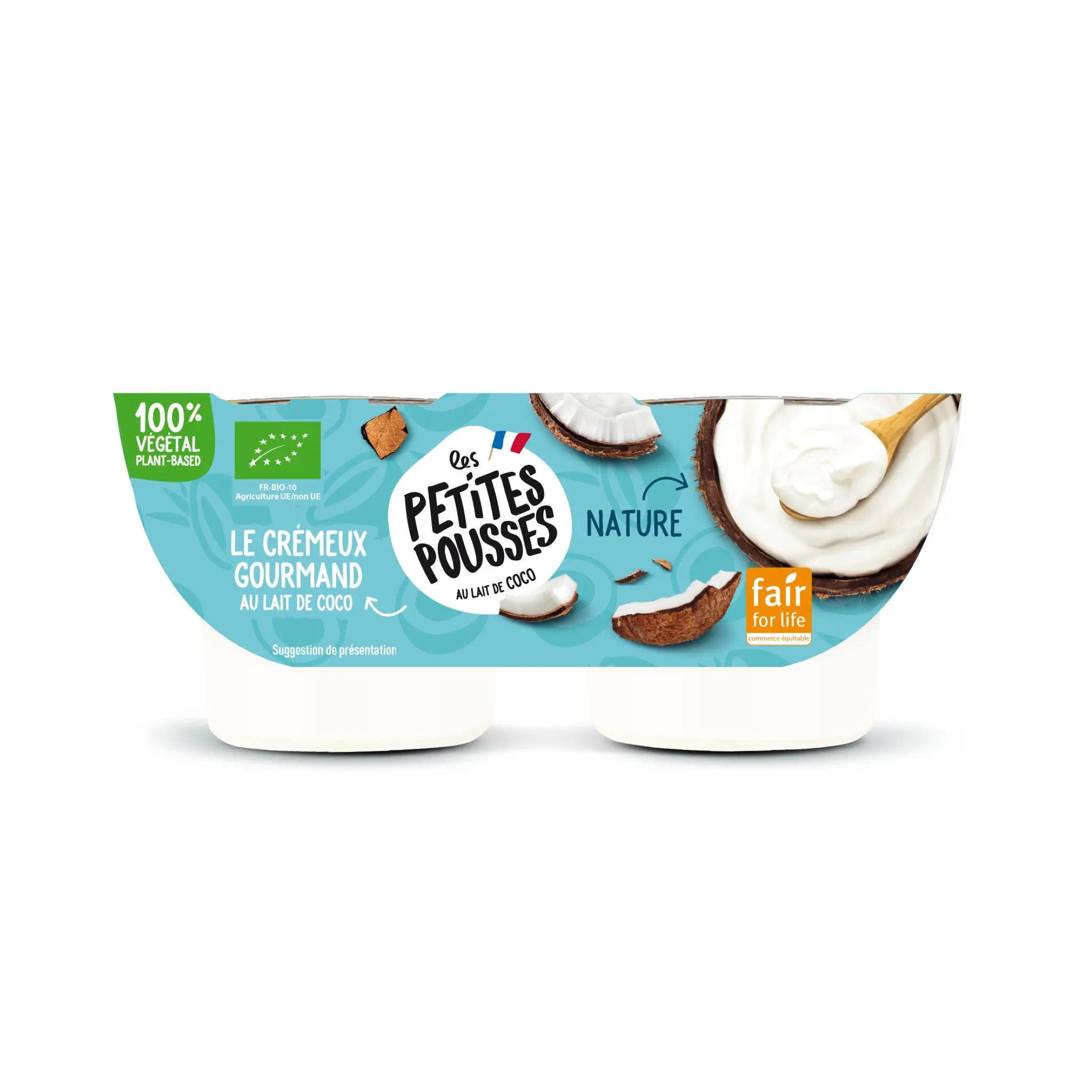 LES PETITES POUSSES Dessert végétal au lait de coco nature bio