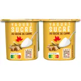 AUCHAN Yaourt nature au sucre de canne