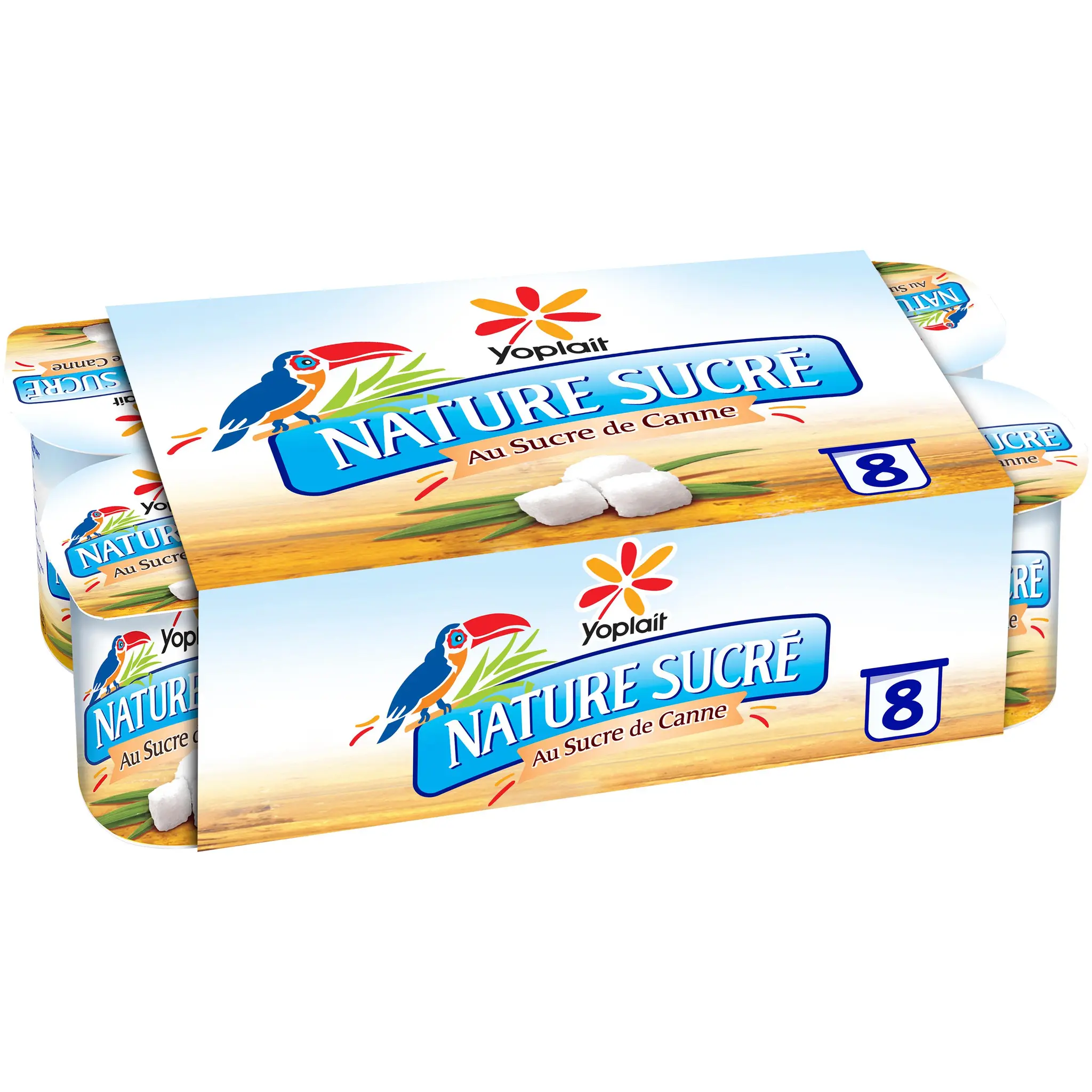 YOPLAIT Yaourt nature au sucre de canne