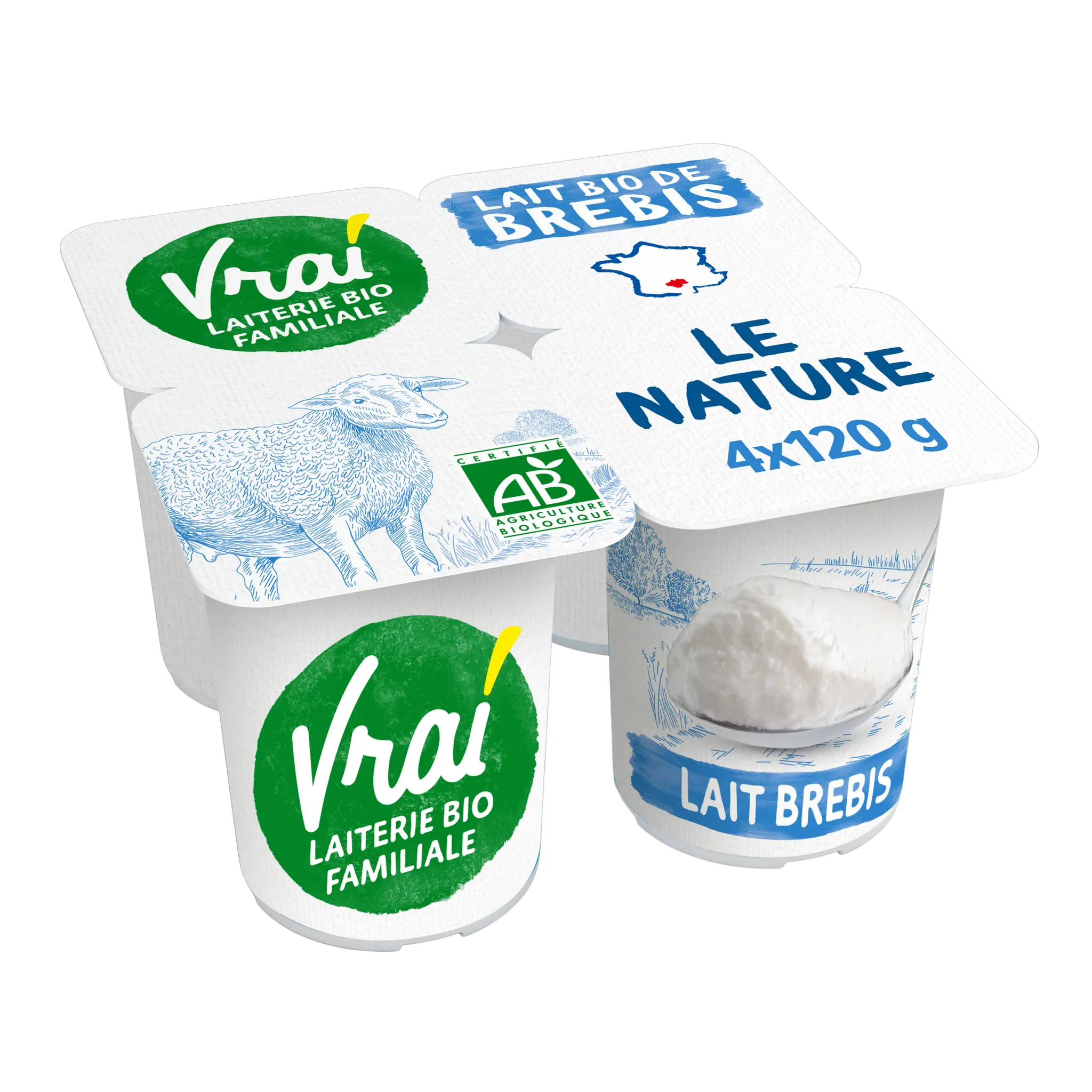 VRAI Yaourt nature au lait de brebis bio
