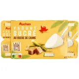 AUCHAN Yaourt nature au sucre de canne