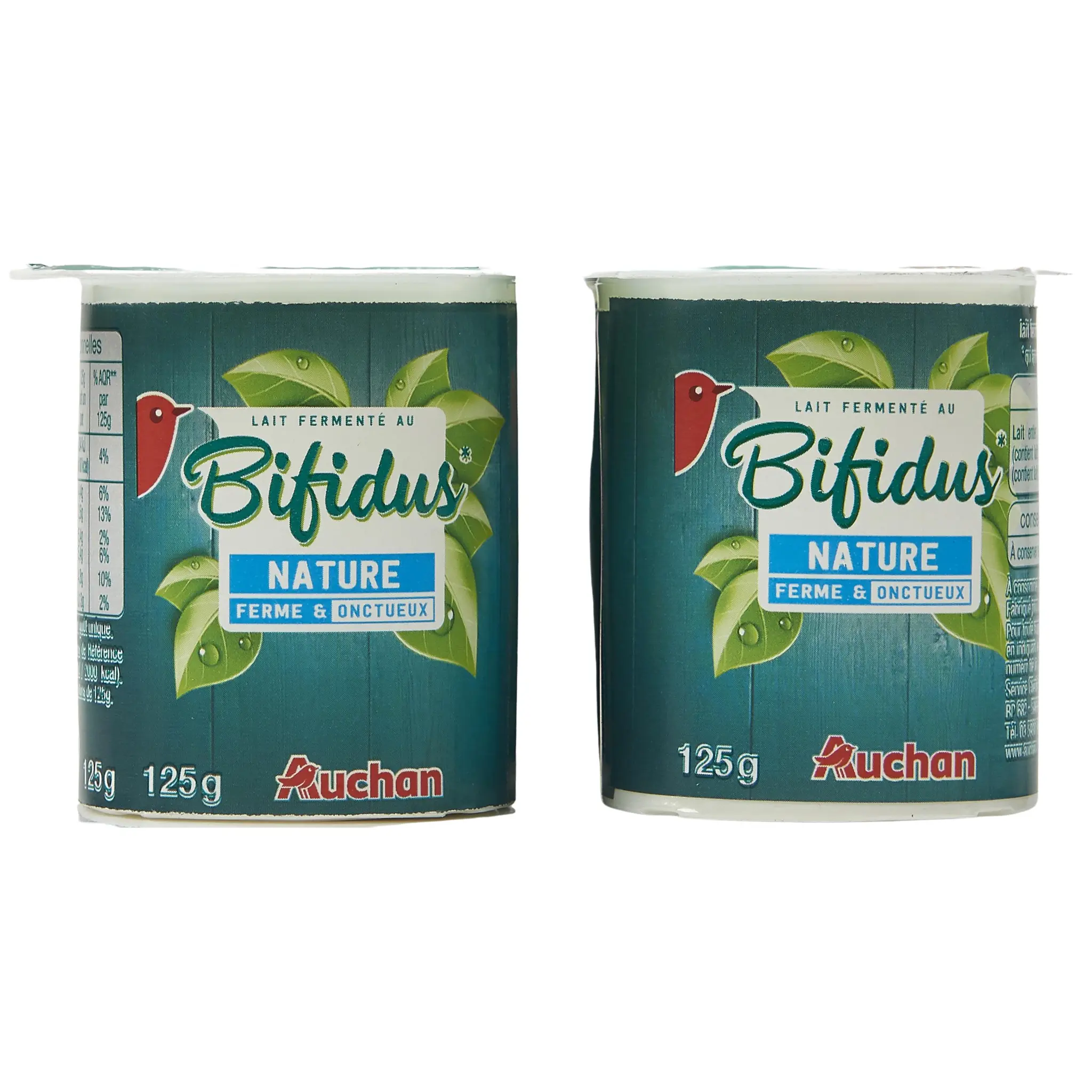 AUCHAN Yaourt au bifidus nature