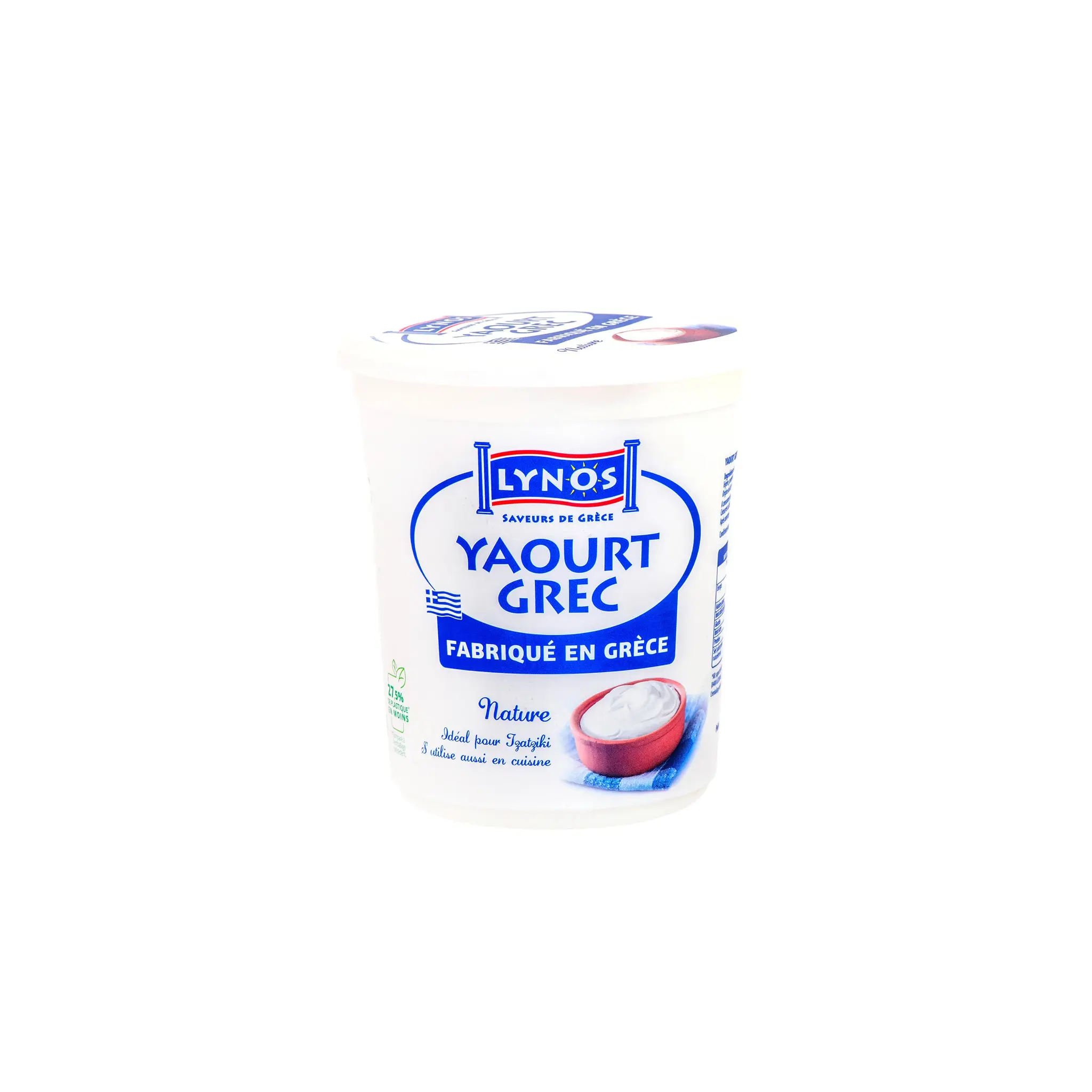 LYNOS Yaourt grec au lait de vache nature 10% MG