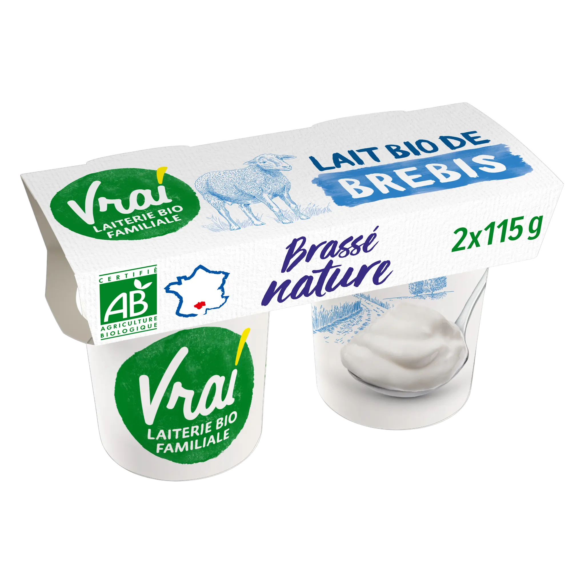 Yaourt brassé nature au lait de brebis bio